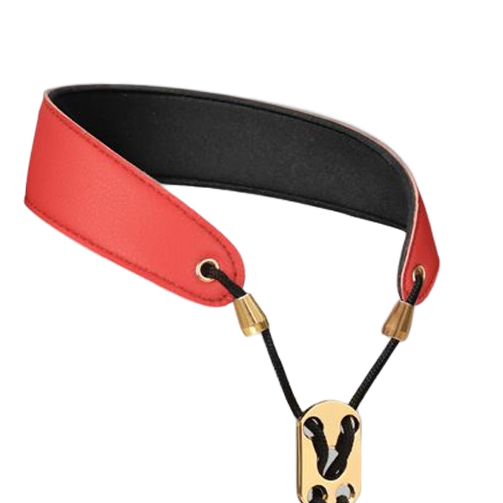 Saxophone Neck Strap Padded Comfortable for Soprano Saxophone Bass Clarinet Red