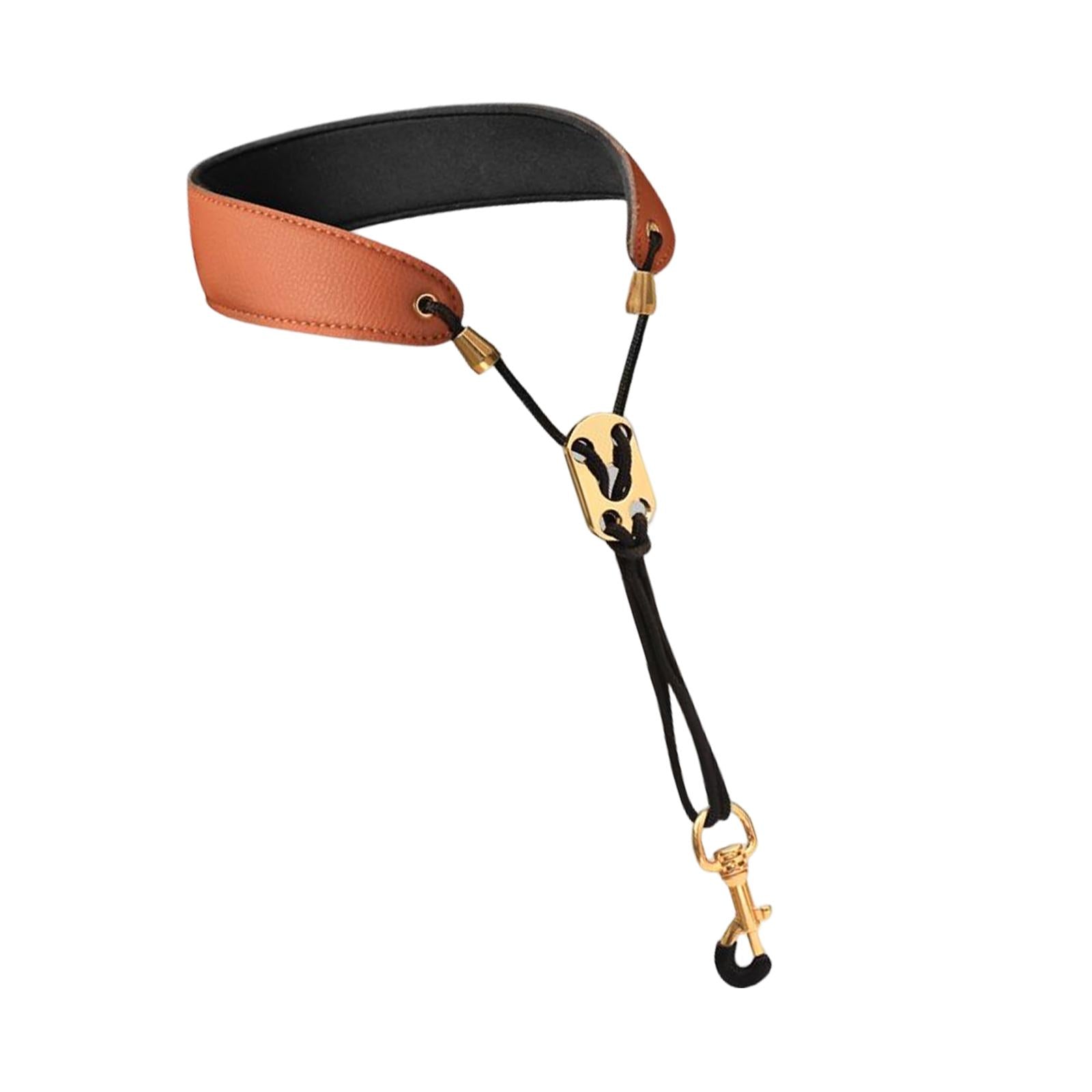 Saxophone Neck Strap Padded Comfortable for Soprano Saxophone Bass Clarinet Brown