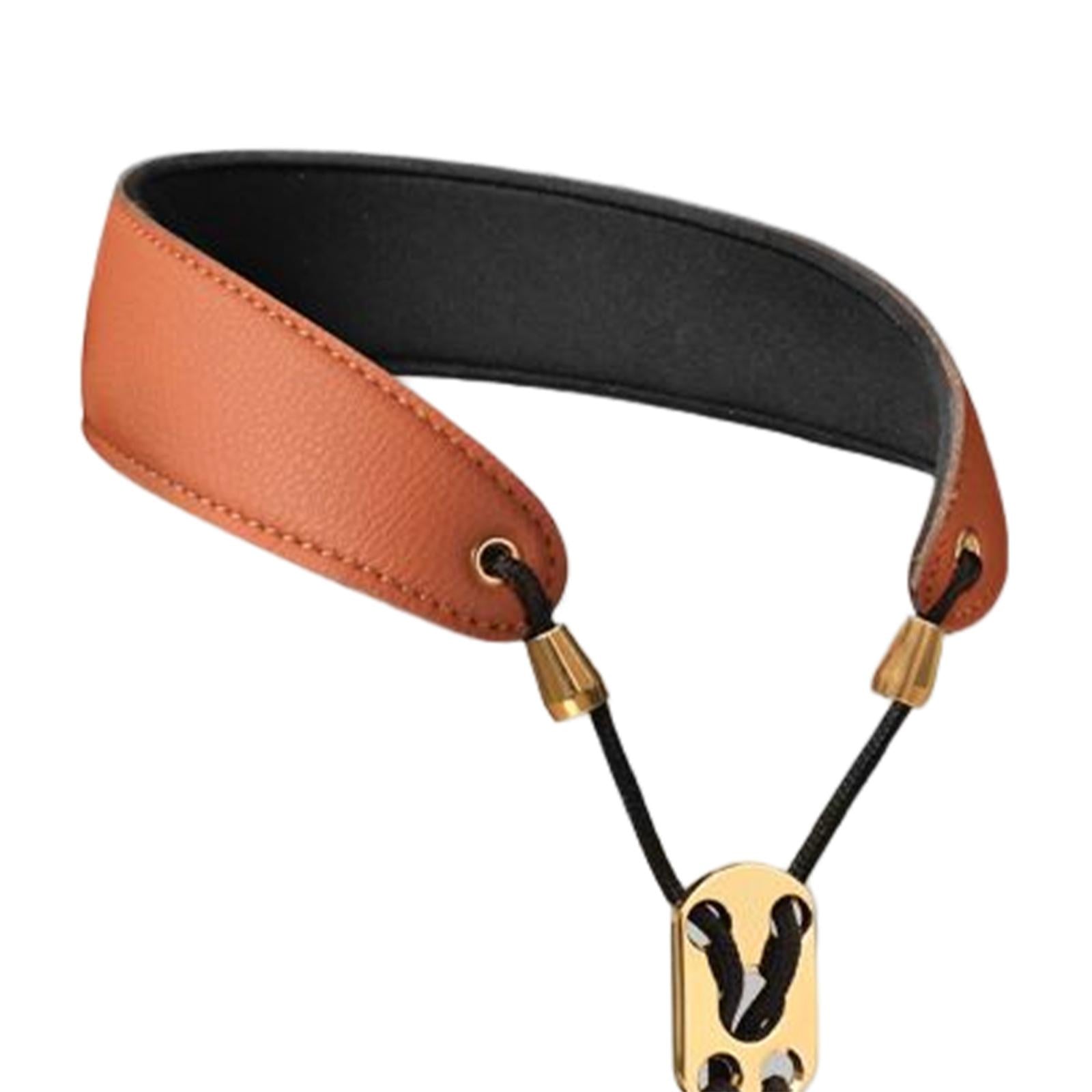 Saxophone Neck Strap Padded Comfortable for Soprano Saxophone Bass Clarinet Brown