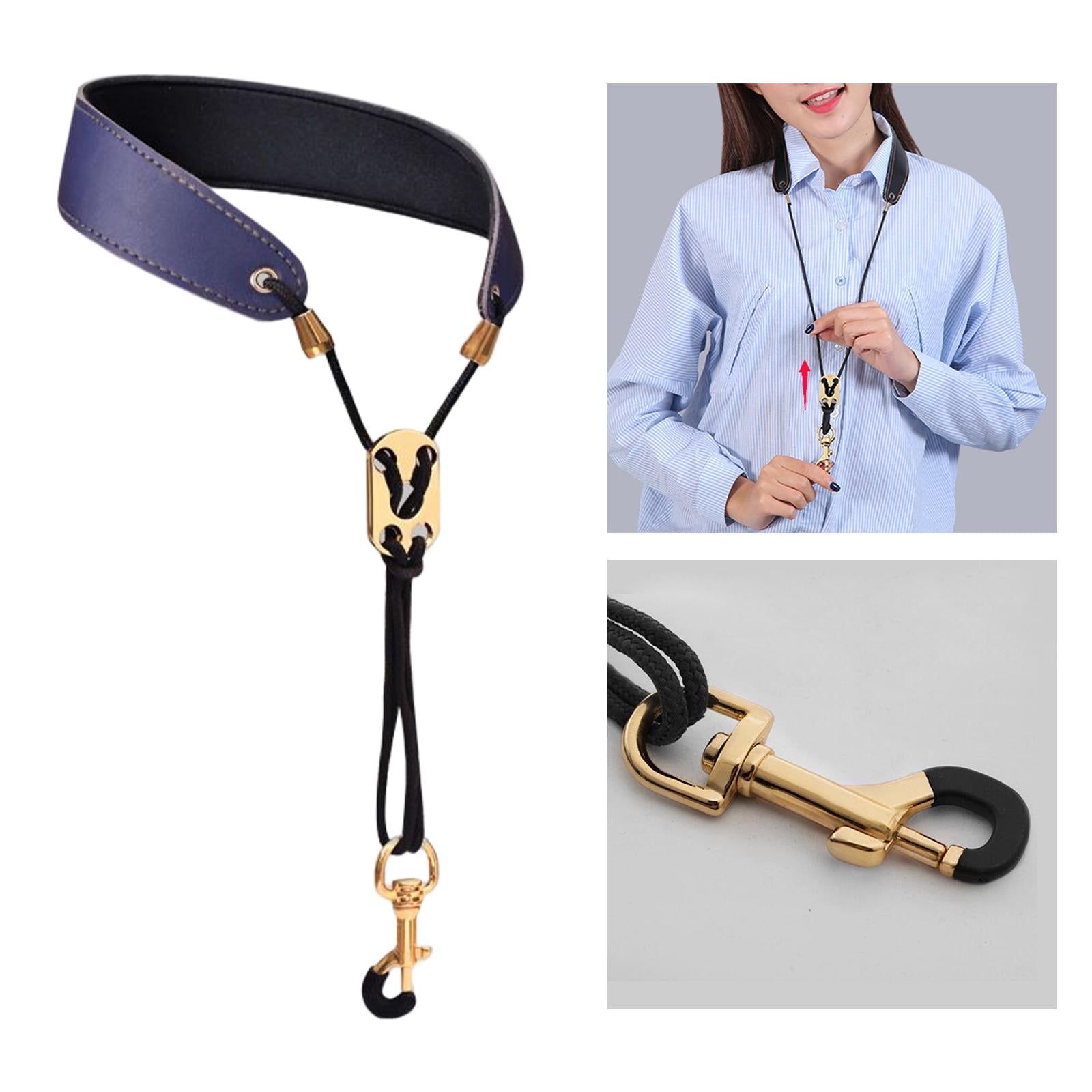 Saxophone Neck Strap Padded Comfortable for Soprano Saxophone Bass Clarinet Blue