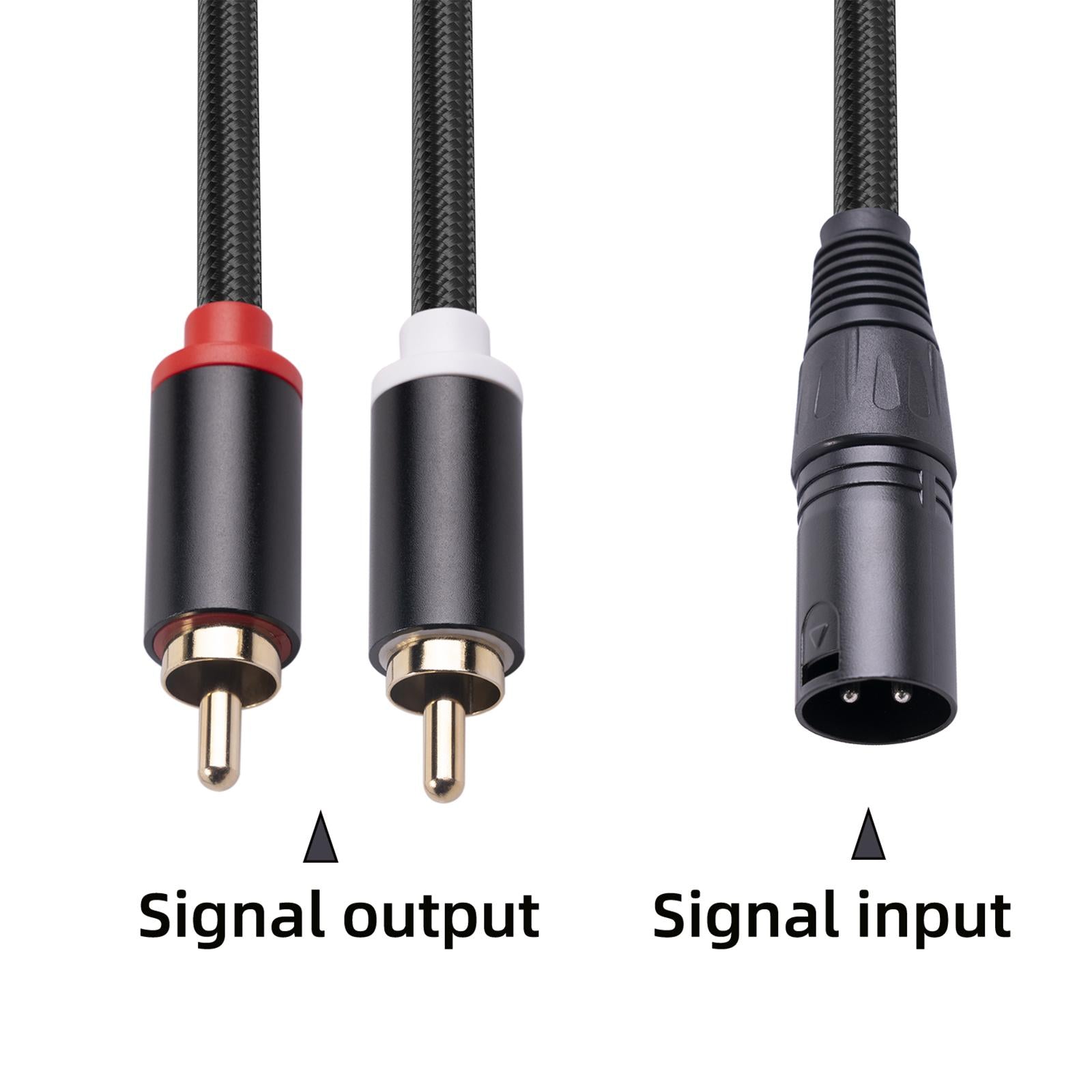 XLR to Dual Cable HiFi Stereo for Phones Mixers Home Theater Components 1m