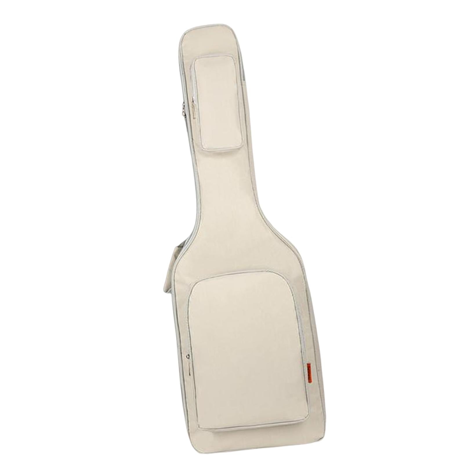 Electric Guitar Bag Backpack Adjustable Shoulder Strap Waterproof White