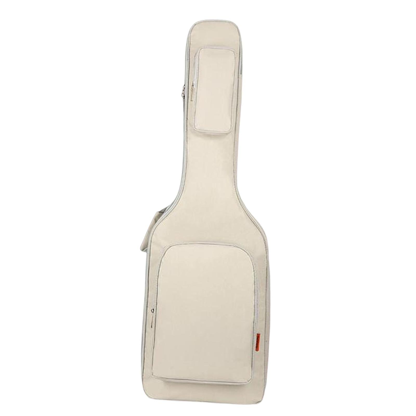 Electric Guitar Bag Backpack Adjustable Shoulder Strap Waterproof White