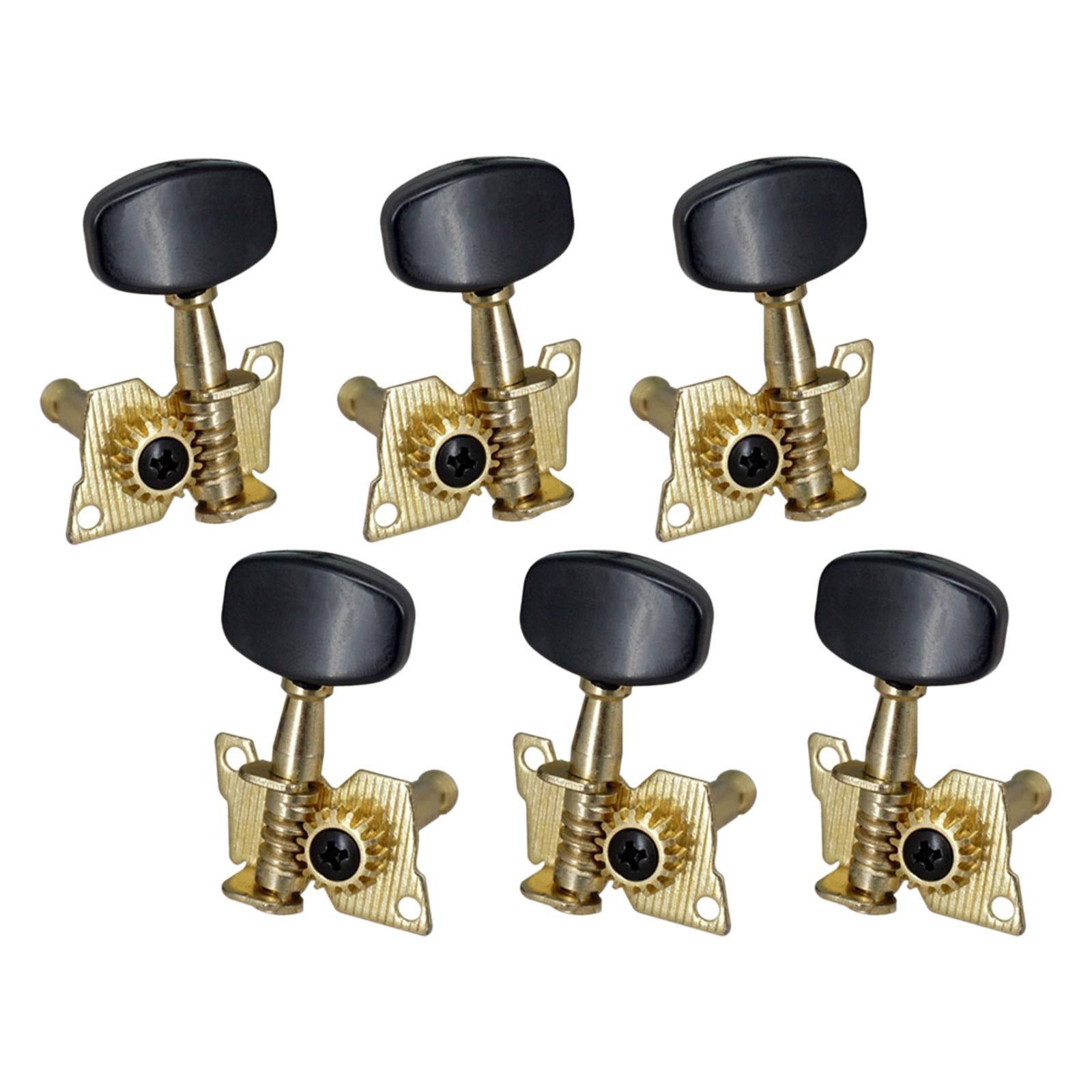 6x 3L3R Guitar Tuner Pegs Open Machine Heads for Acoustic Electric Guitar Black