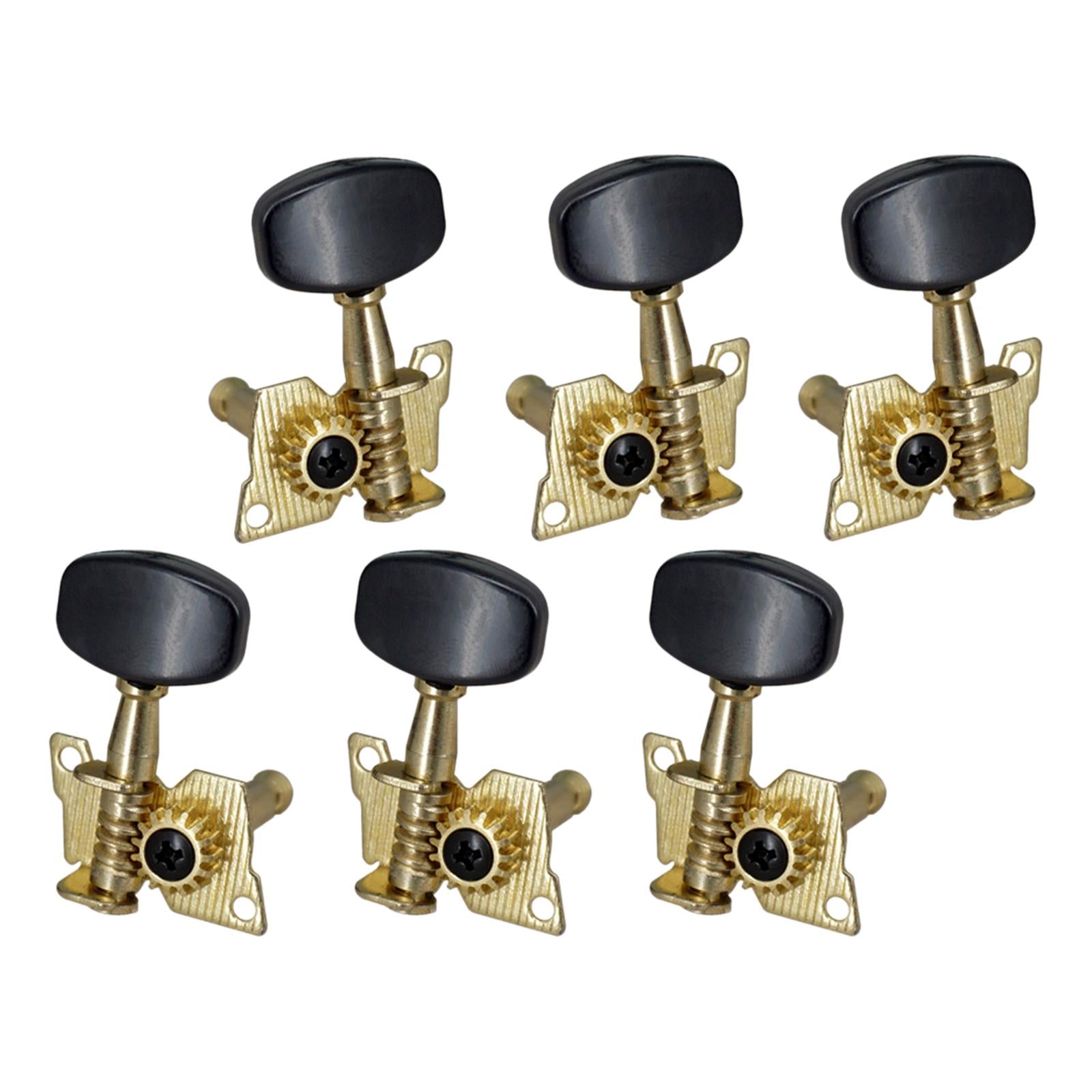 6x 3L3R Guitar Tuner Pegs Open Machine Heads for Acoustic Electric Guitar Black