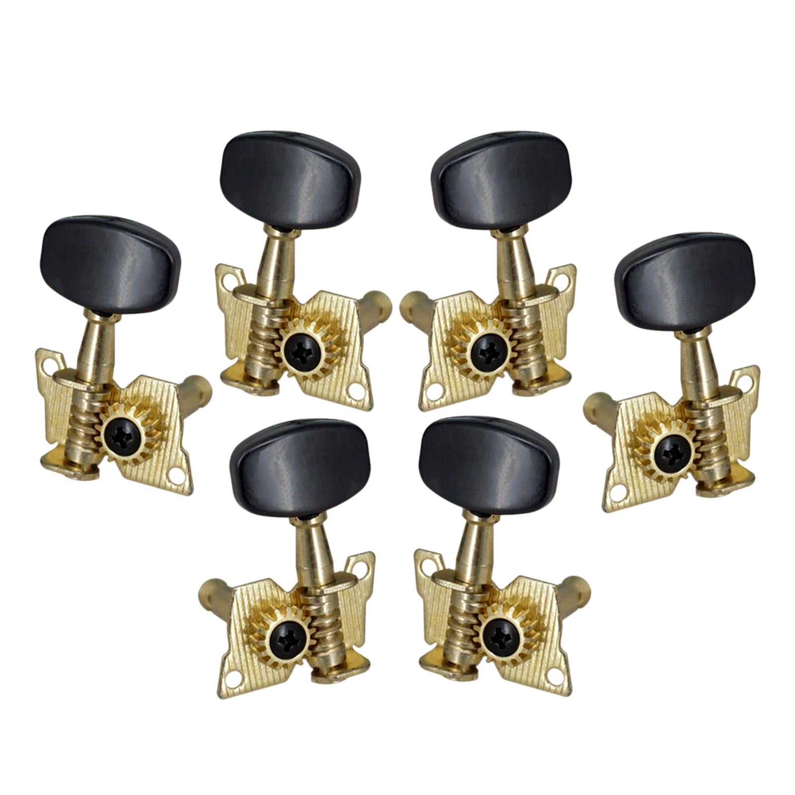 6x 3L3R Guitar Tuner Pegs Open Machine Heads for Acoustic Electric Guitar Black