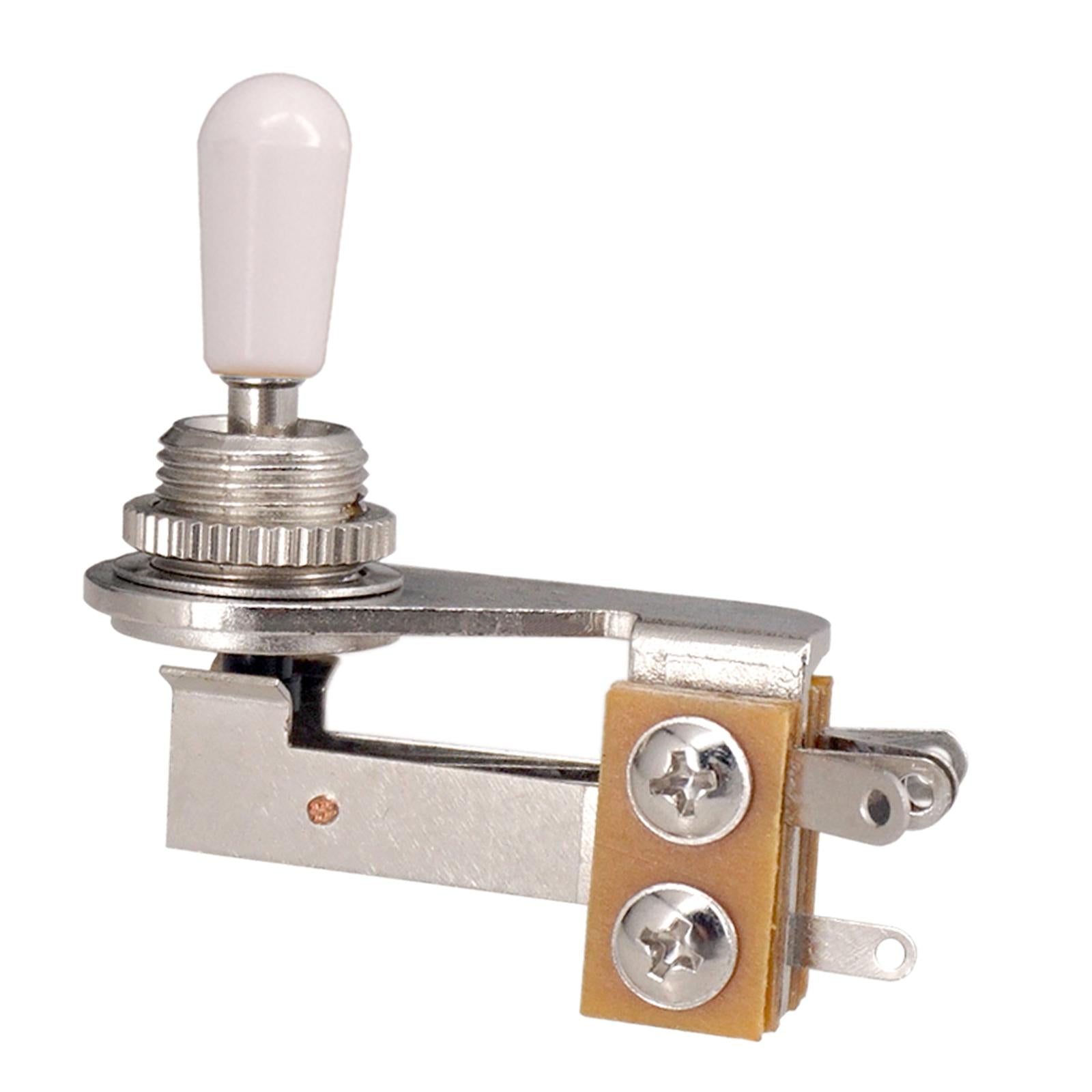 Right Angle Toggle Switch 3 Way Switch Electric Guitar Silver and White