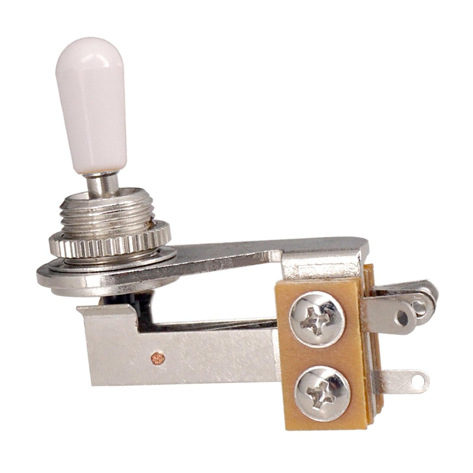 Right Angle Toggle Switch 3 Way Switch Electric Guitar Silver and White