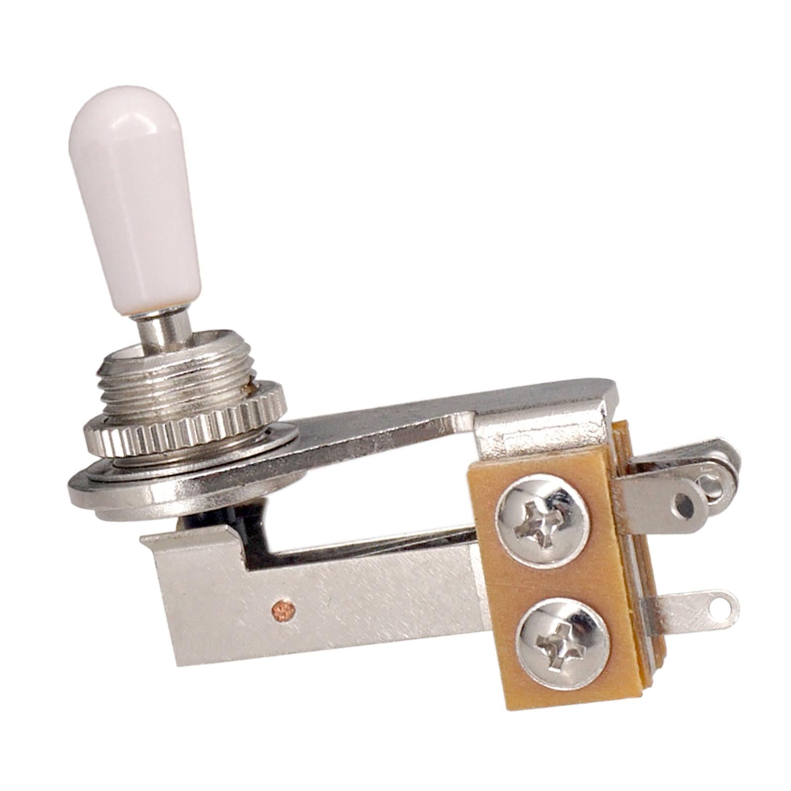 Right Angle Toggle Switch 3 Way Switch Electric Guitar Silver and White