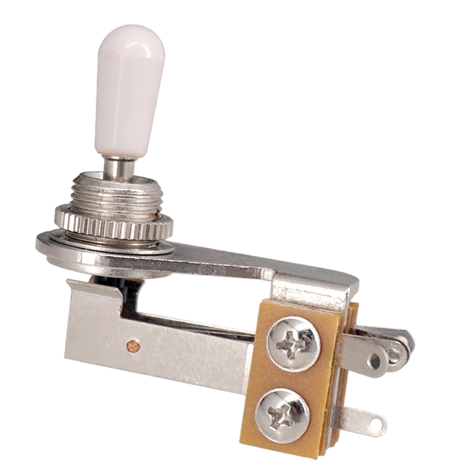 Right Angle Toggle Switch 3 Way Switch Electric Guitar Silver and White