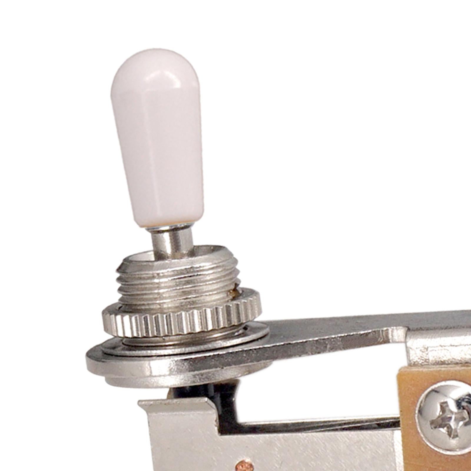 Right Angle Toggle Switch 3 Way Switch Electric Guitar Silver and White