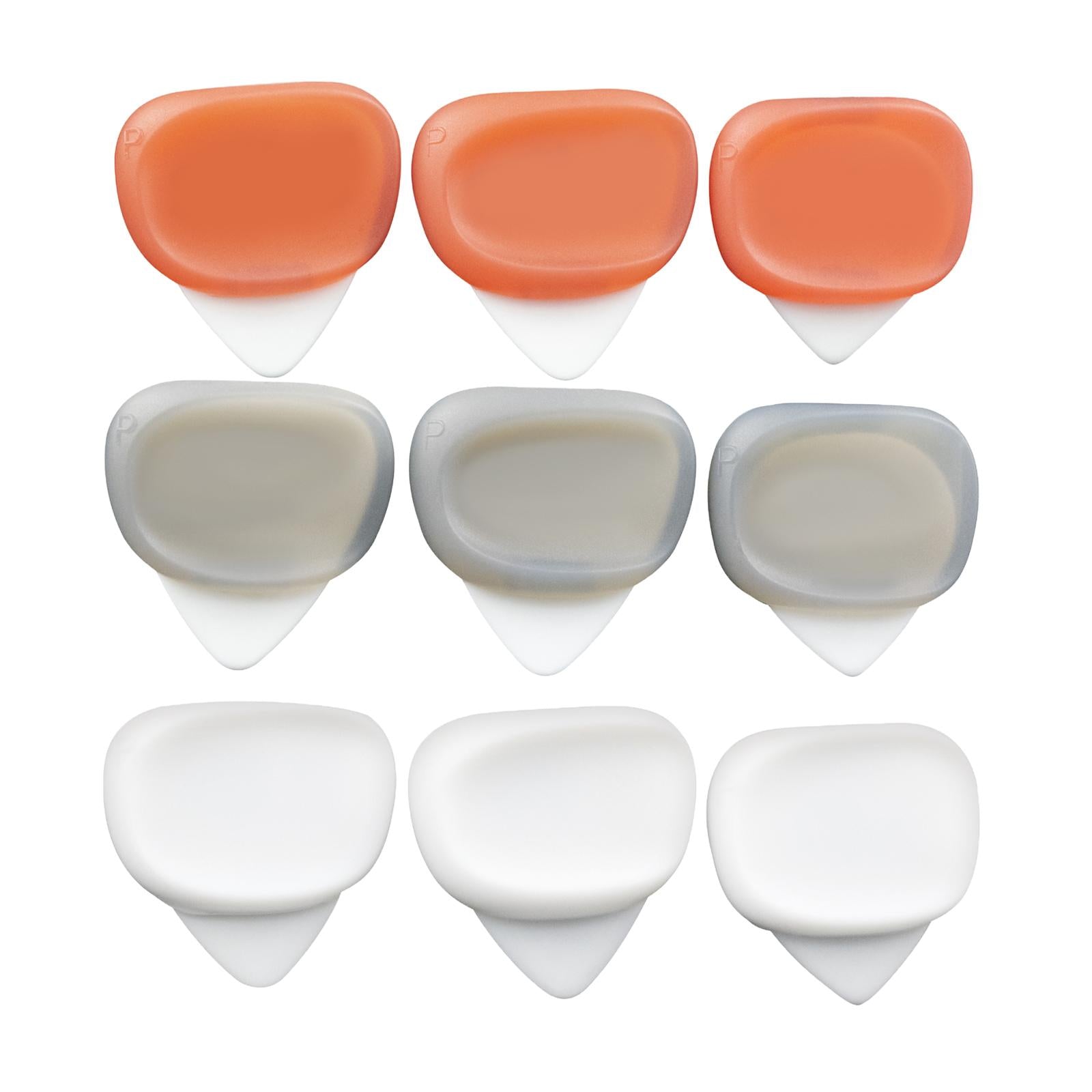 3Pcs Guitar Picks Thumb Finger Picks 0.6/0.96/1.2mm for Bass Acoustic Guitar Gray