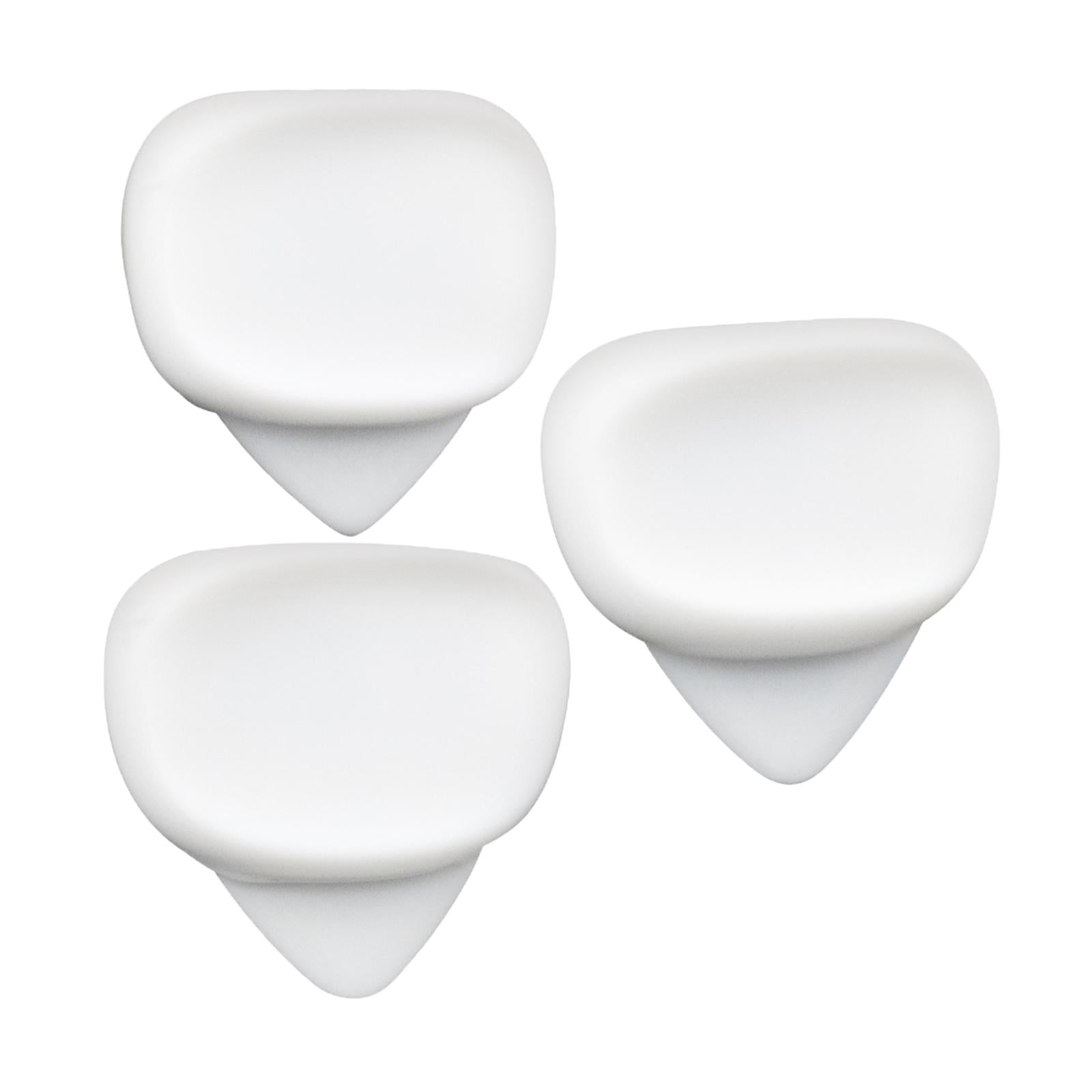 3Pcs Guitar Picks Thumb Finger Picks 0.6/0.96/1.2mm for Bass Acoustic Guitar White