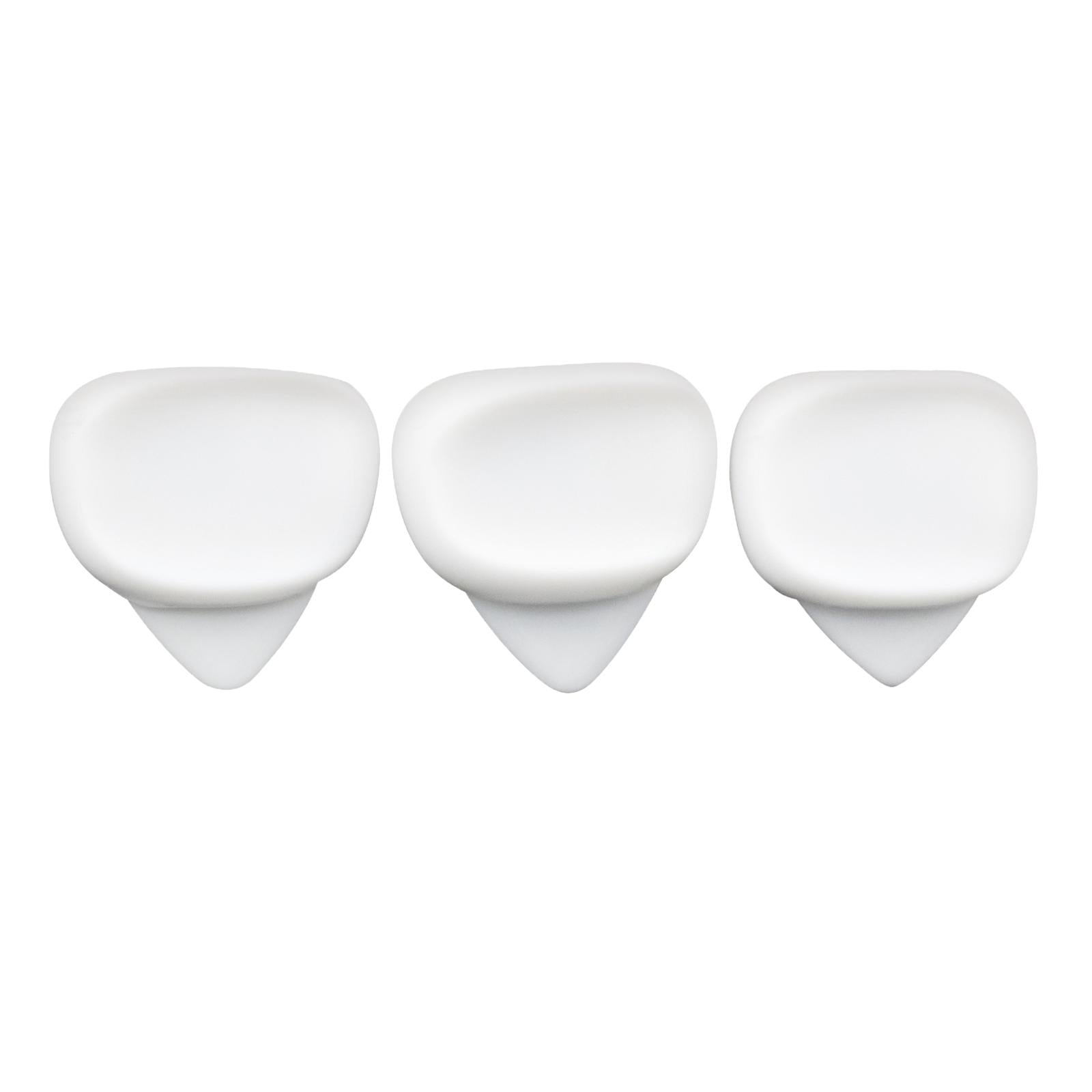 3Pcs Guitar Picks Thumb Finger Picks 0.6/0.96/1.2mm for Bass Acoustic Guitar White