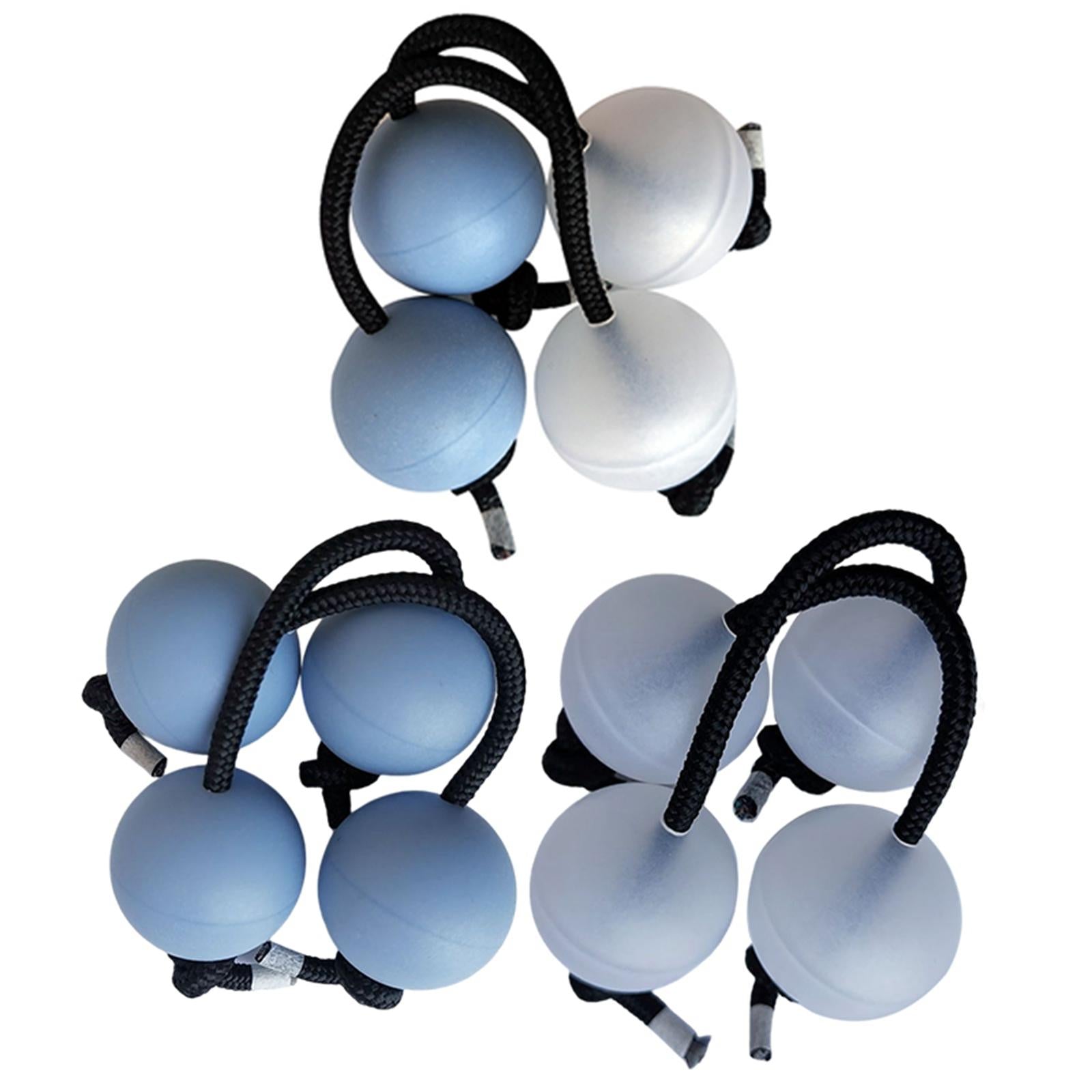 4Pcs Authentic African Shaker Portable Convenient for Percussion Ensembles Blue and White