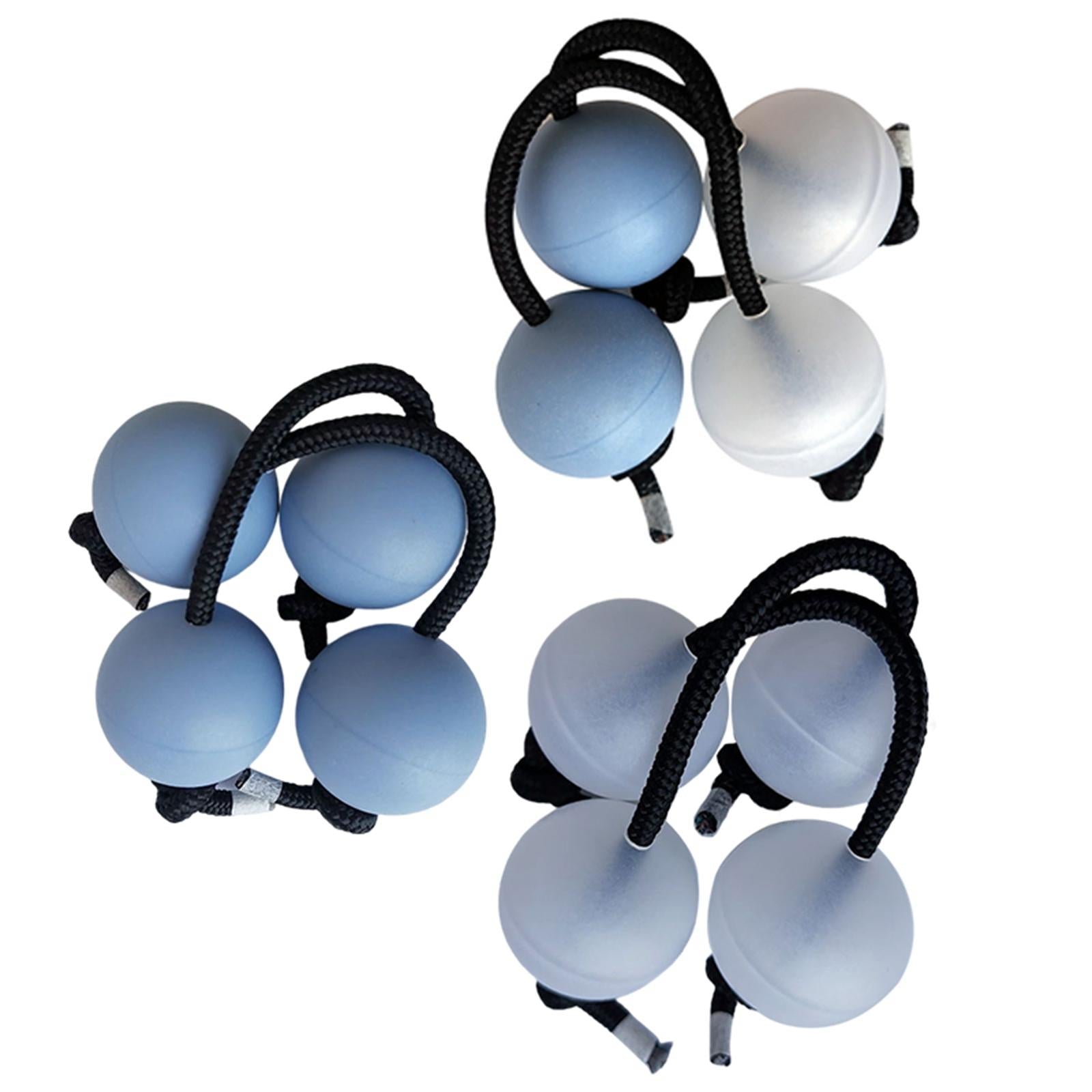 4Pcs Authentic African Shaker Portable Convenient for Percussion Ensembles Blue and White