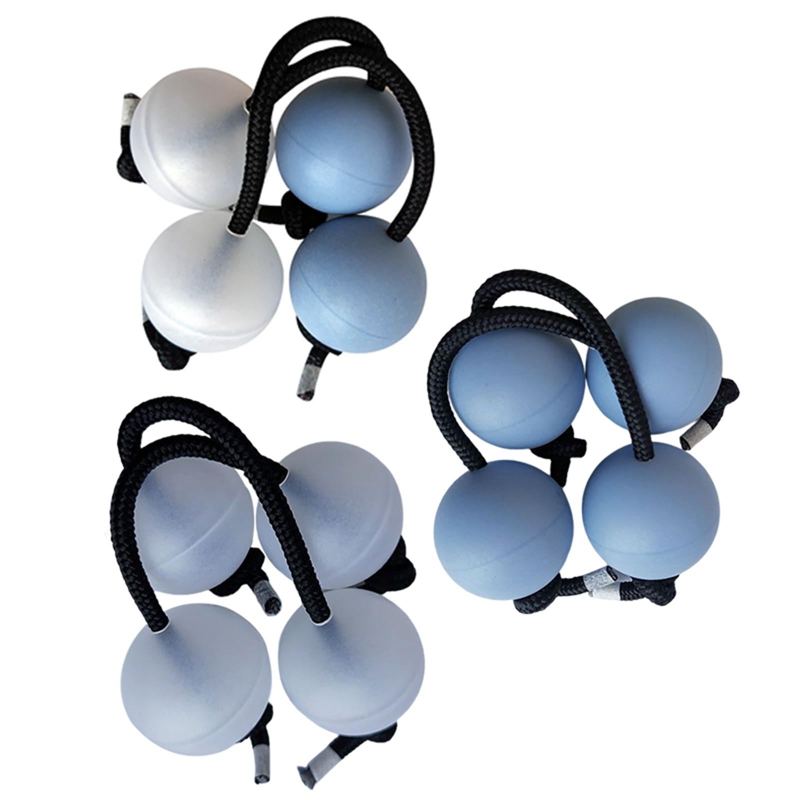 4Pcs Authentic African Shaker Portable Convenient for Percussion Ensembles Blue and White
