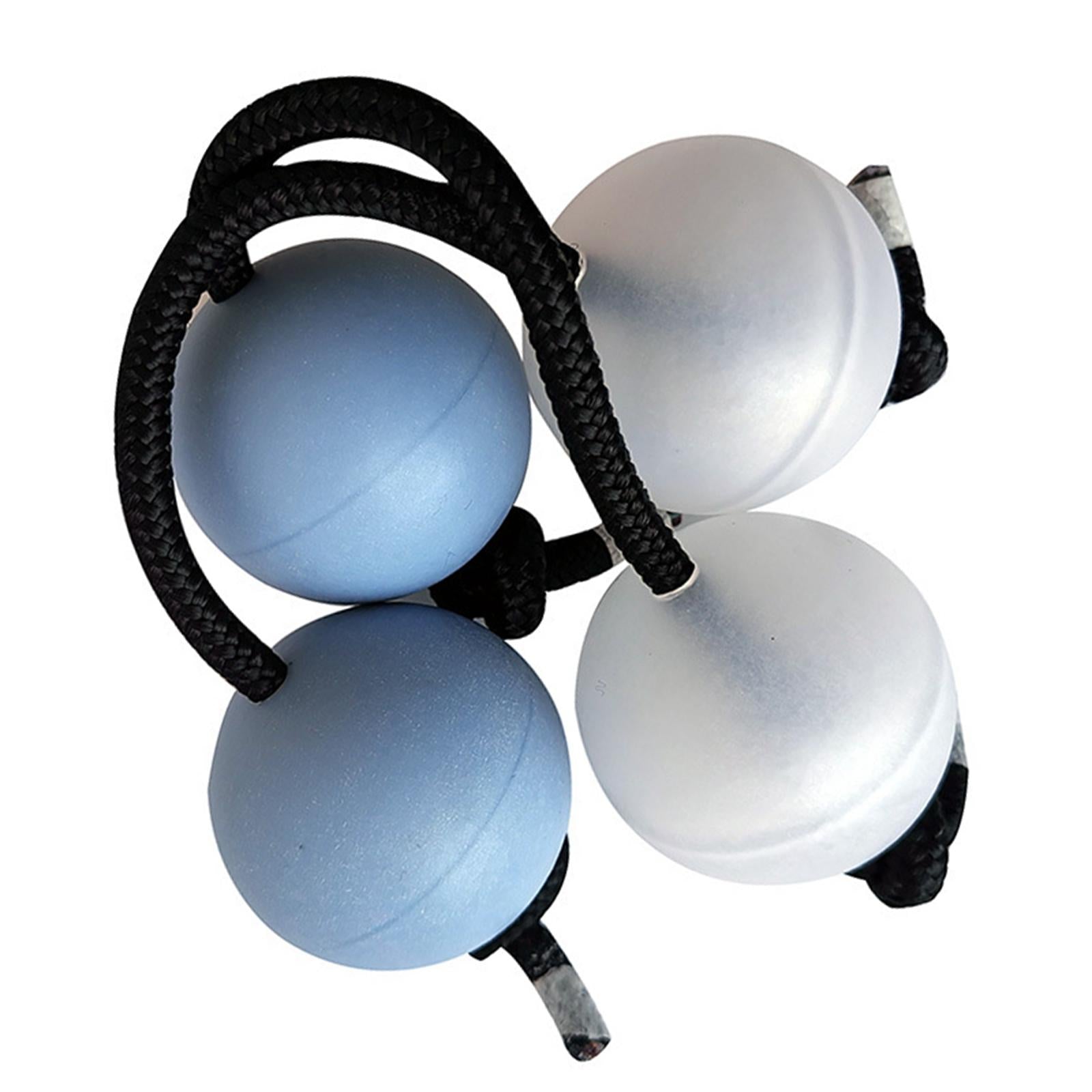 4Pcs Authentic African Shaker Portable Convenient for Percussion Ensembles Blue and White