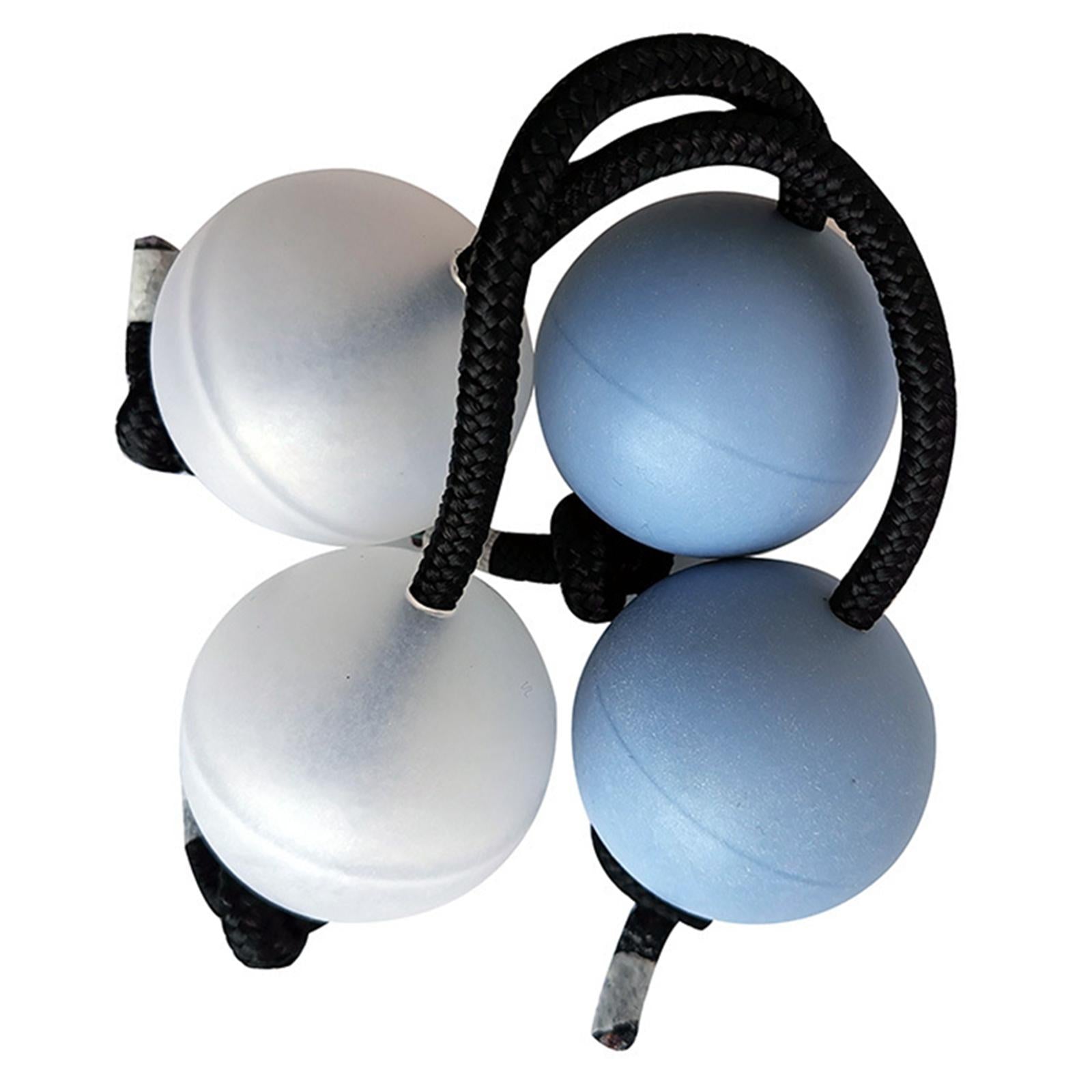 4Pcs Authentic African Shaker Portable Convenient for Percussion Ensembles Blue and White