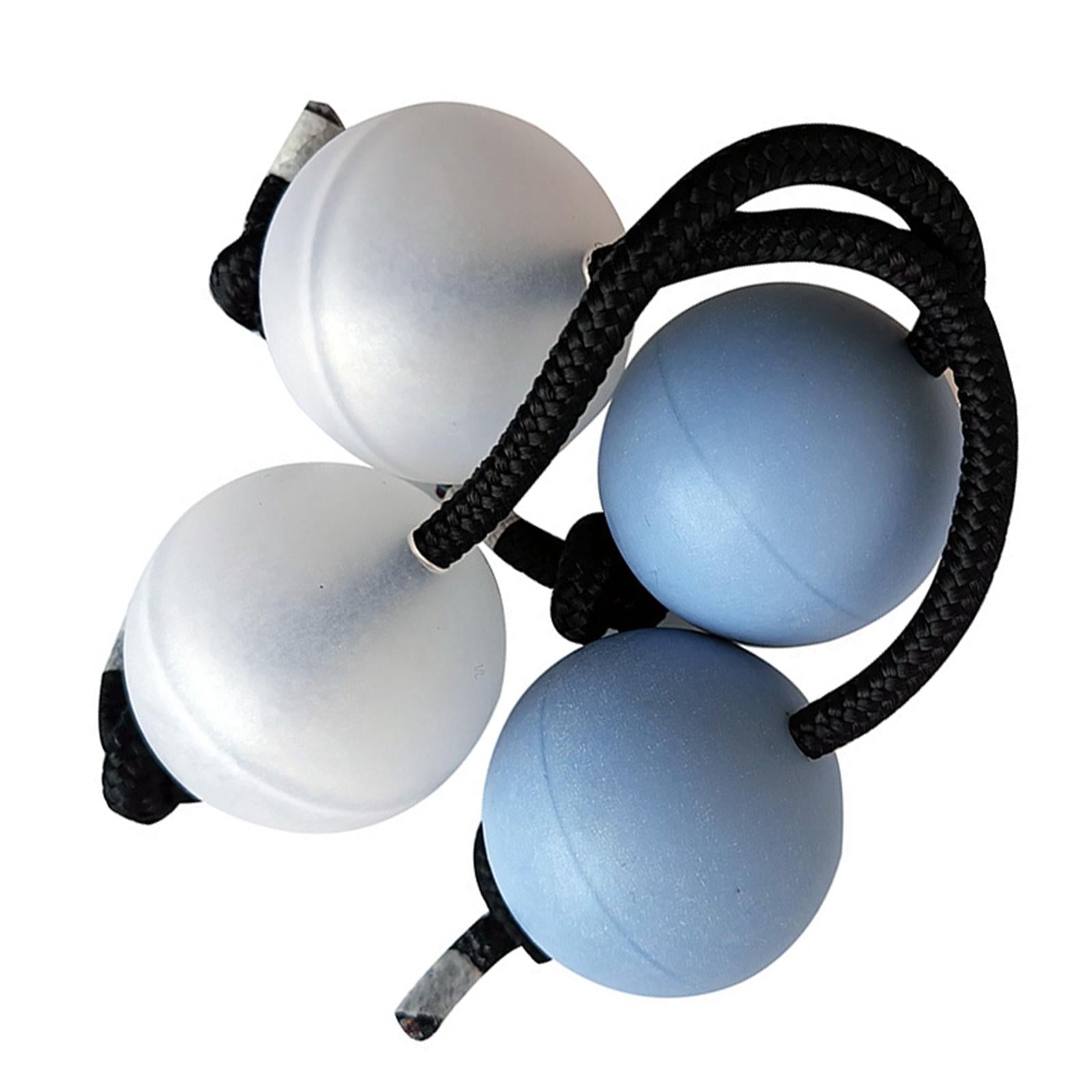 4Pcs Authentic African Shaker Portable Convenient for Percussion Ensembles Blue and White