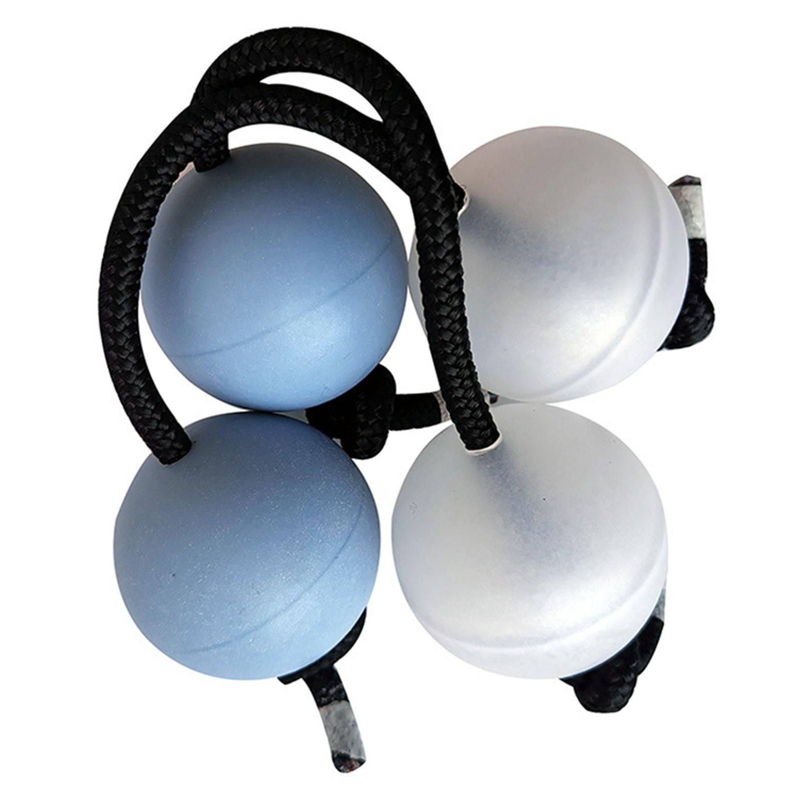 4Pcs Authentic African Shaker Portable Convenient for Percussion Ensembles Blue and White
