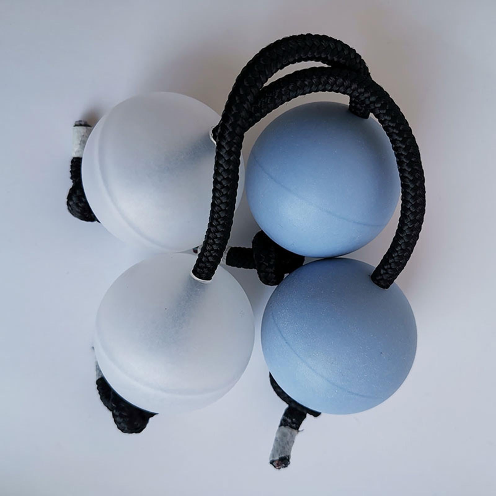 4Pcs Authentic African Shaker Portable Convenient for Percussion Ensembles Blue and White