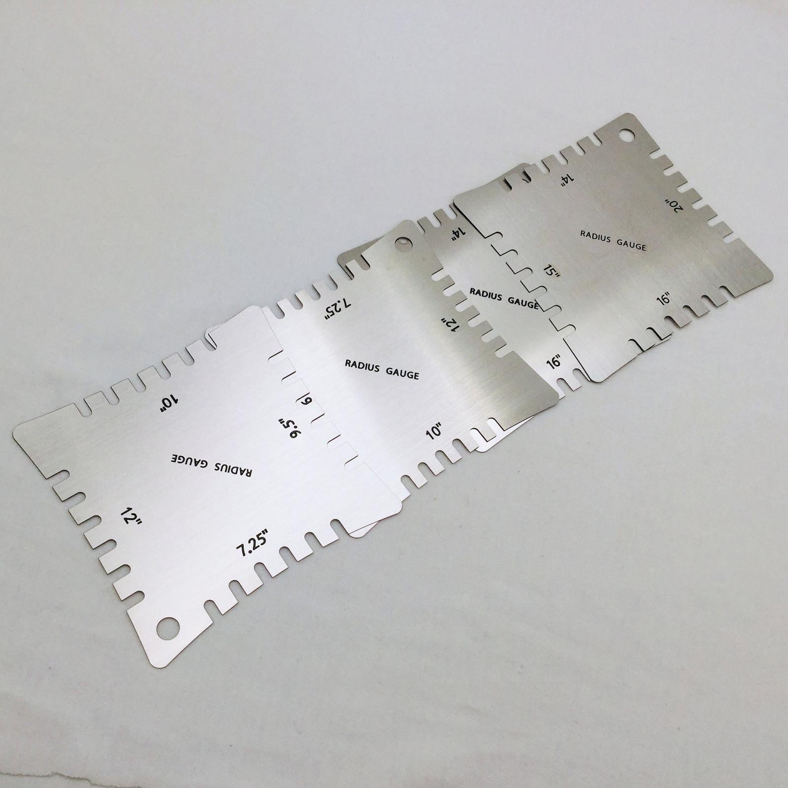 4x Guitar Notched Range Gauges Fretboard Measuring Kit Luthier Tools Set