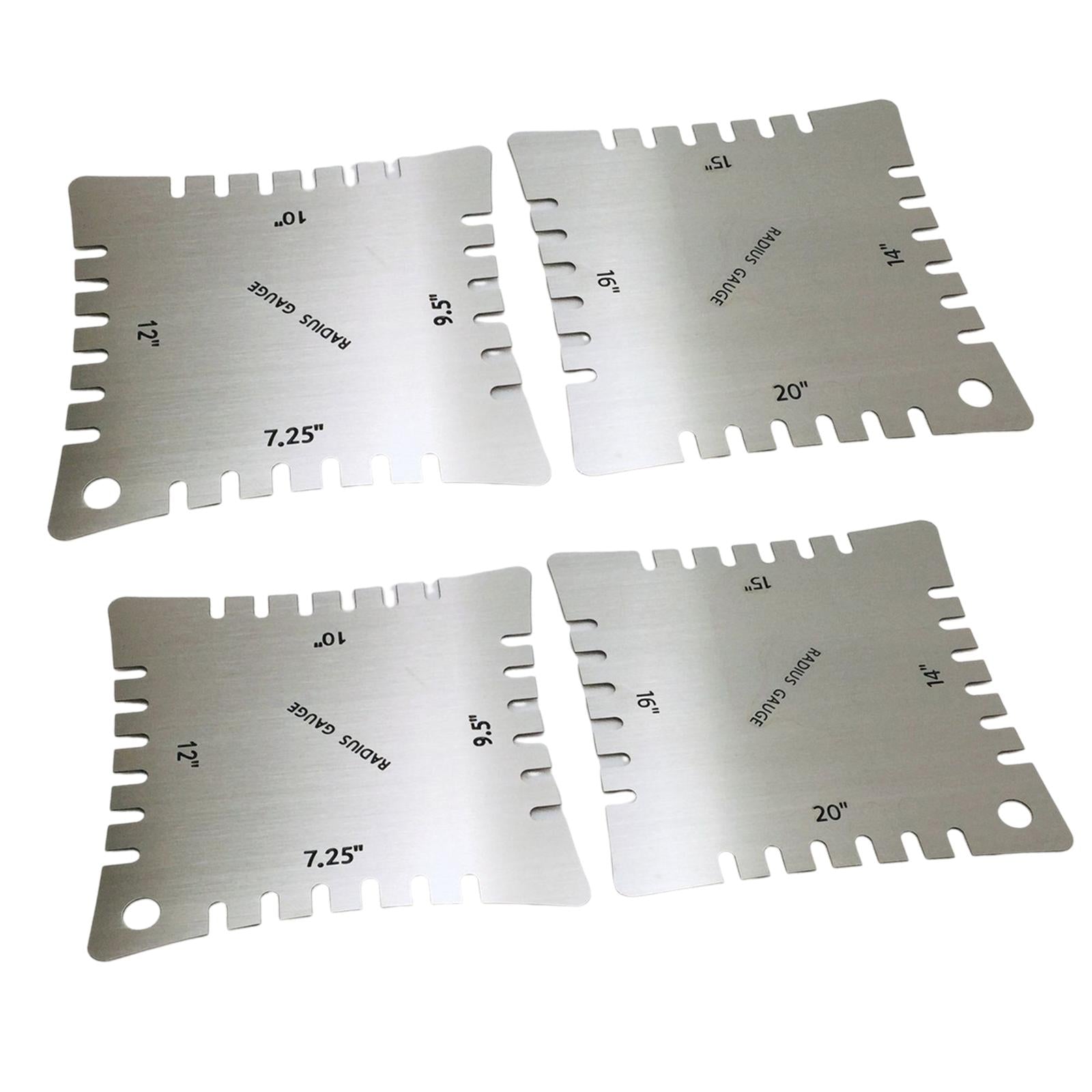 4x Guitar Notched Range Gauges Fretboard Measuring Kit Luthier Tools Set