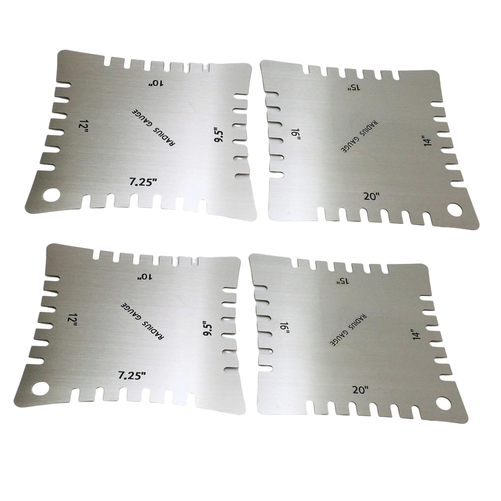 4x Guitar Notched Range Gauges Fretboard Measuring Kit Luthier Tools Set