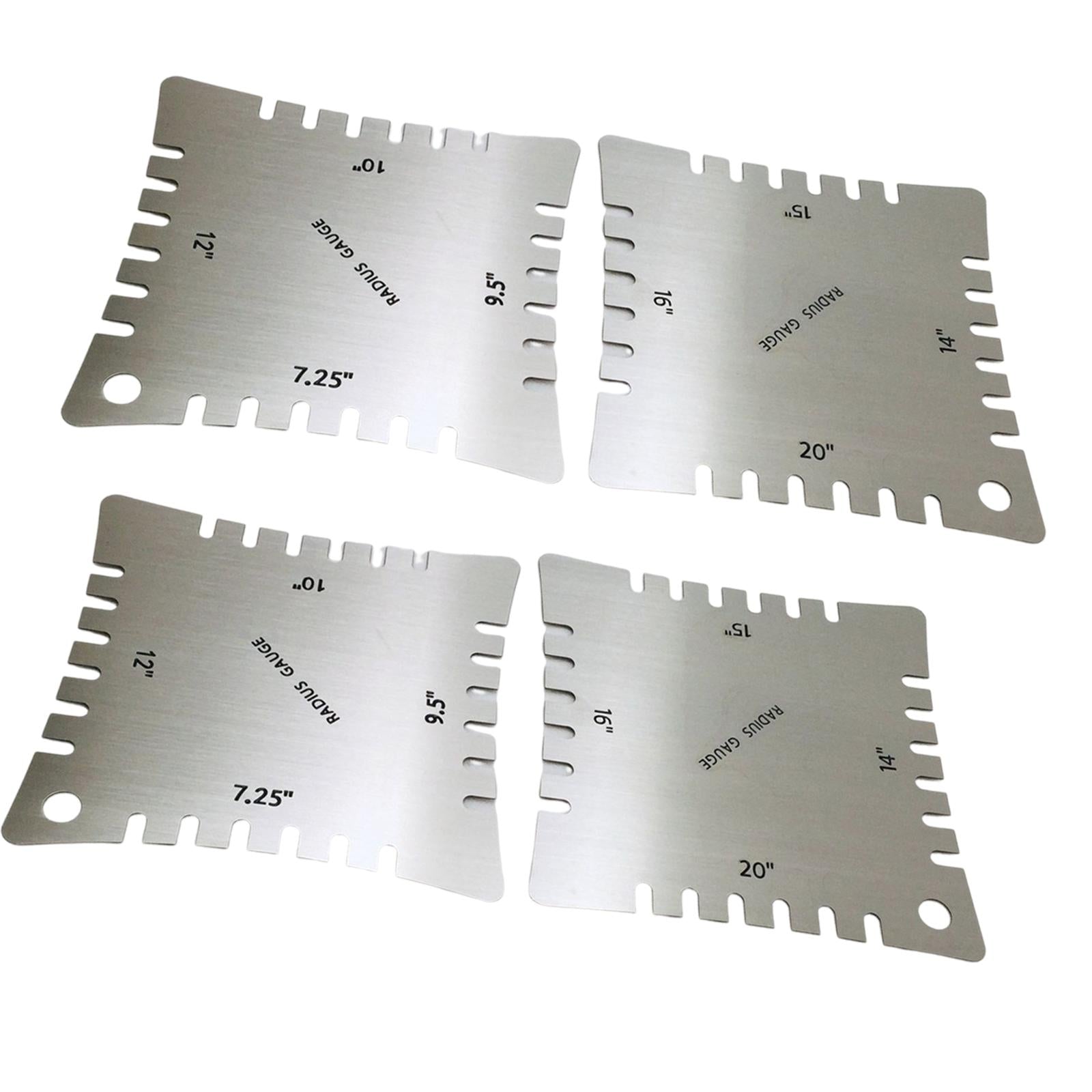 4x Guitar Notched Range Gauges Fretboard Measuring Kit Luthier Tools Set