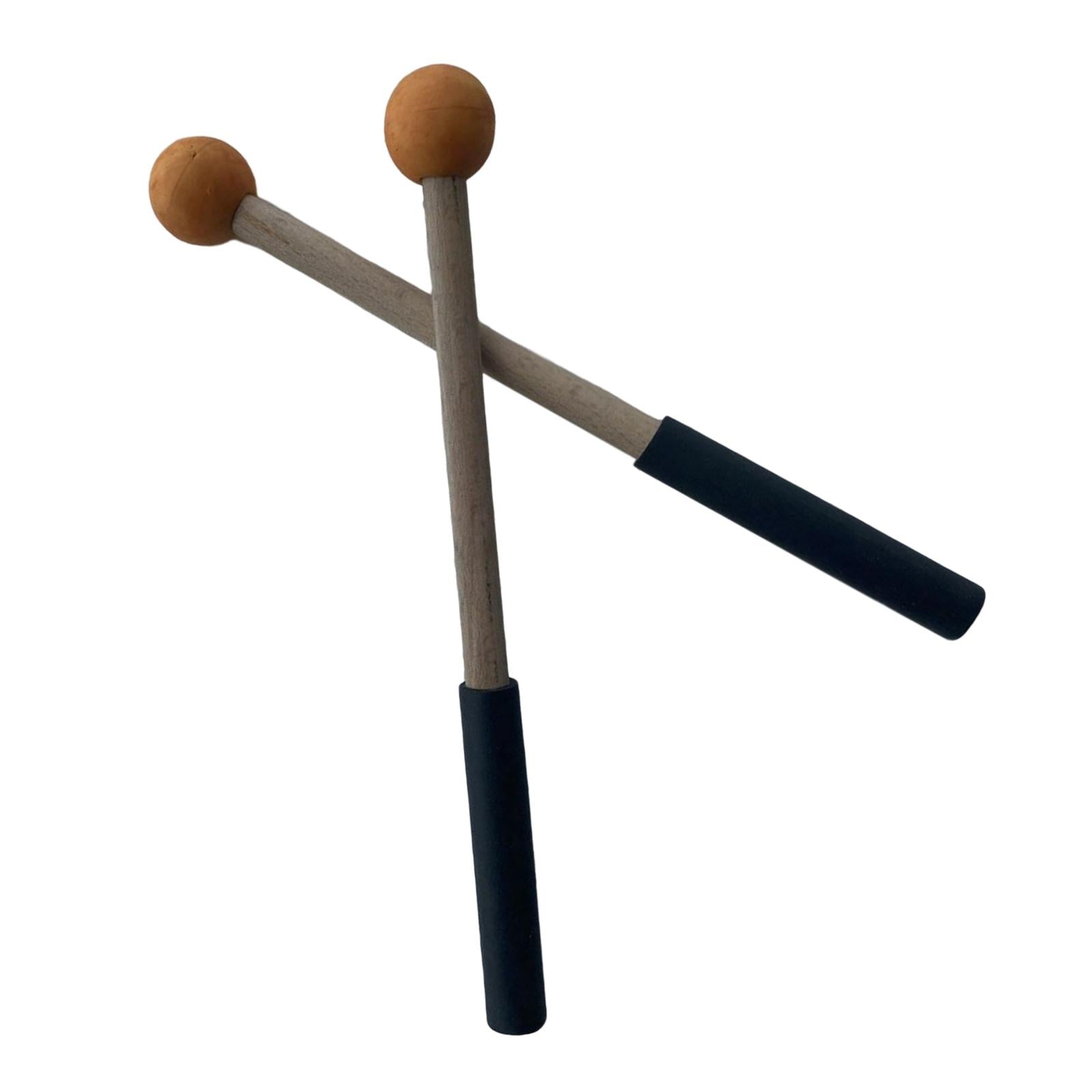 2x Silicone Drumsticks Hand Percussion Mallets for Glockenspiel Xylophone Orange