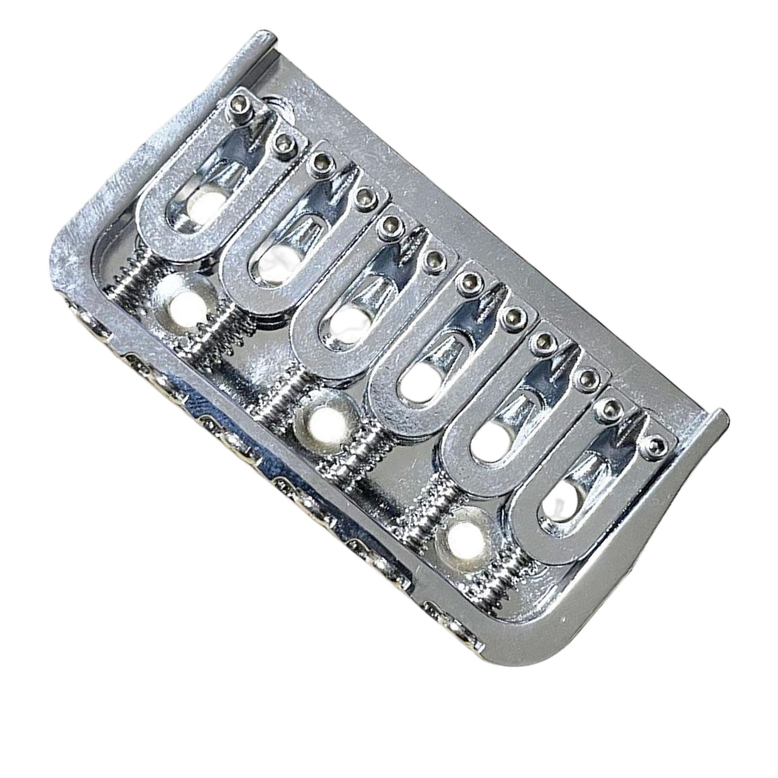 Guitar Fixed Bridge Guitar Tailpiece Replacement for 6 String Guitar Accs Silver