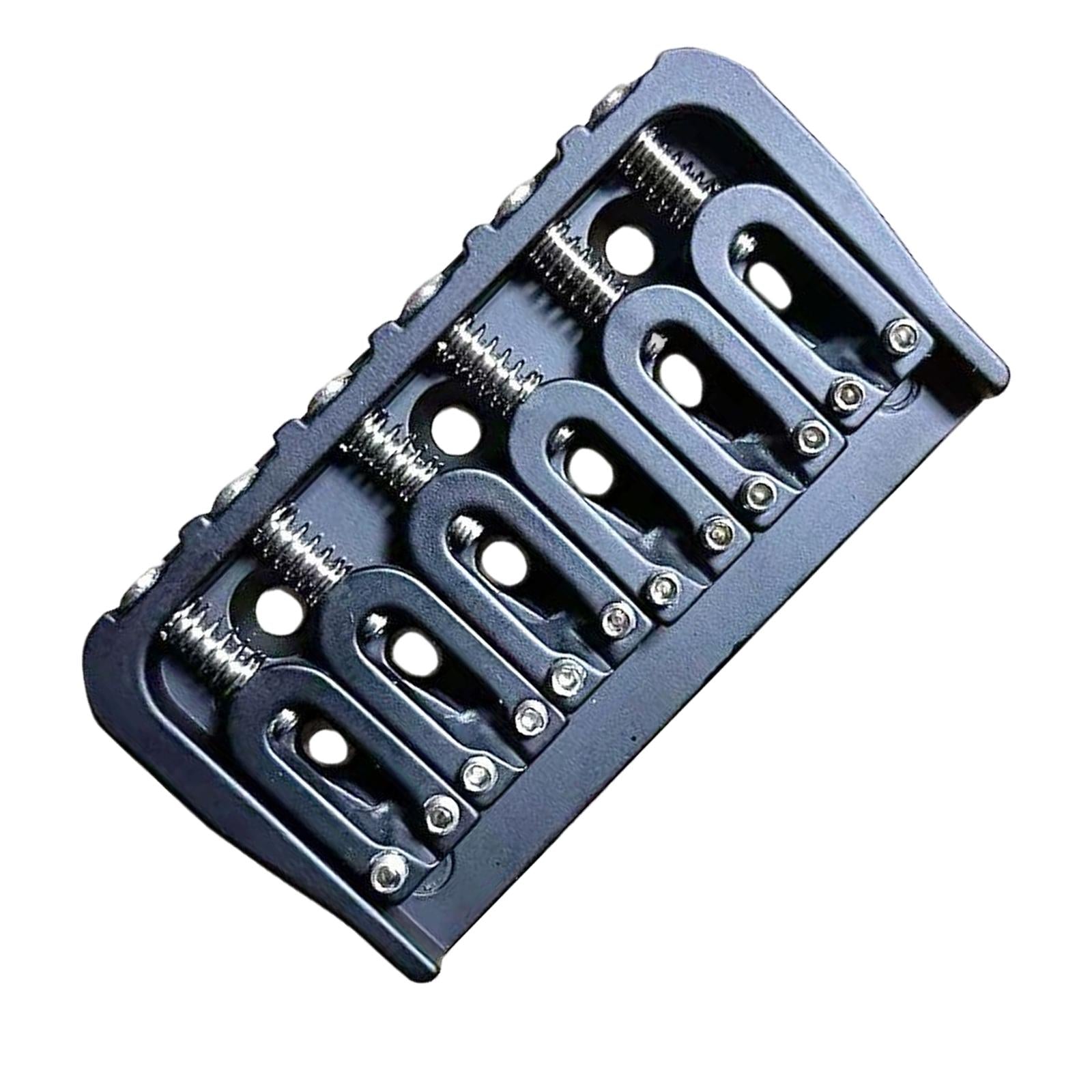 Guitar Fixed Bridge Guitar Tailpiece Replacement for 6 String Guitar Accs Black
