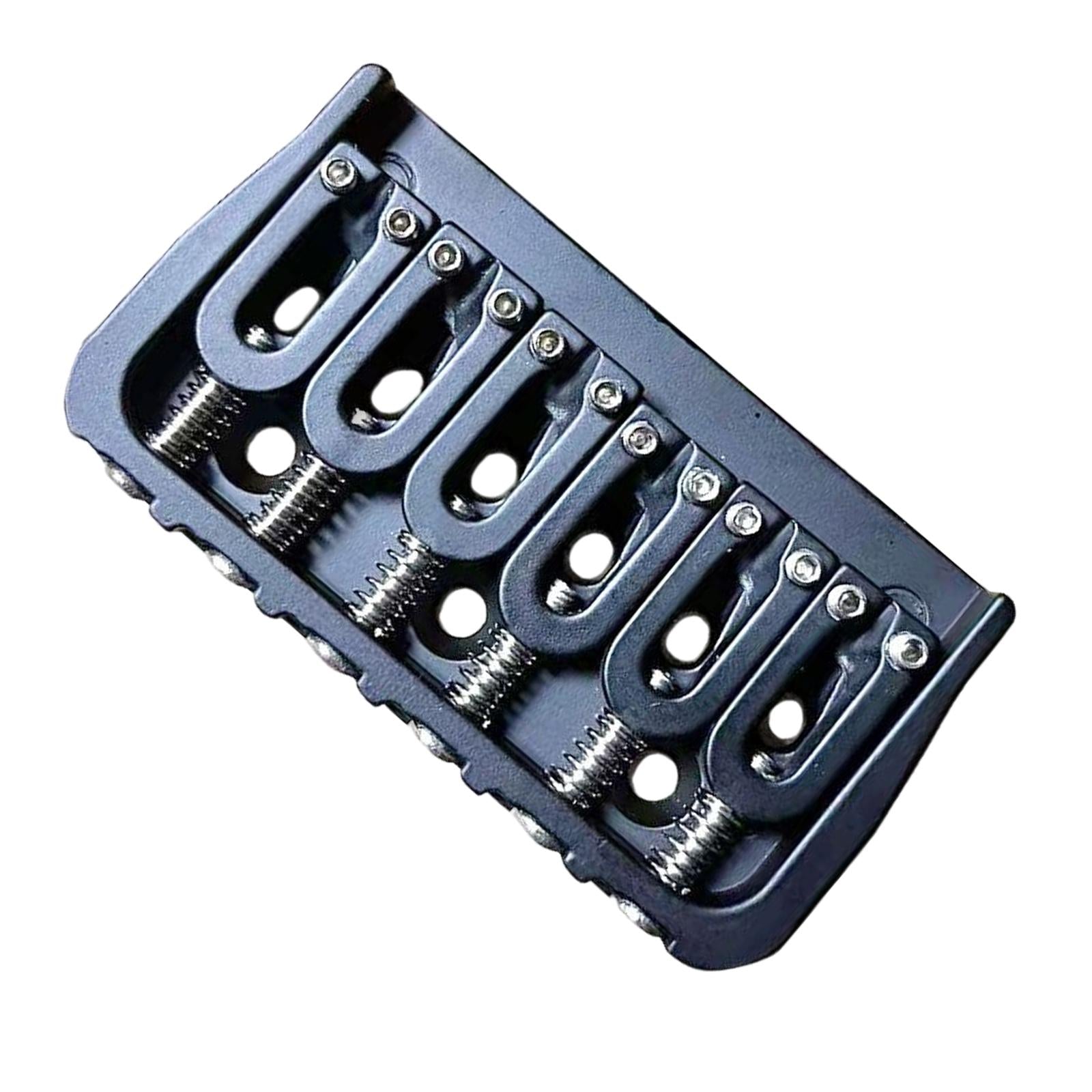 Guitar Fixed Bridge Guitar Tailpiece Replacement for 6 String Guitar Accs Black