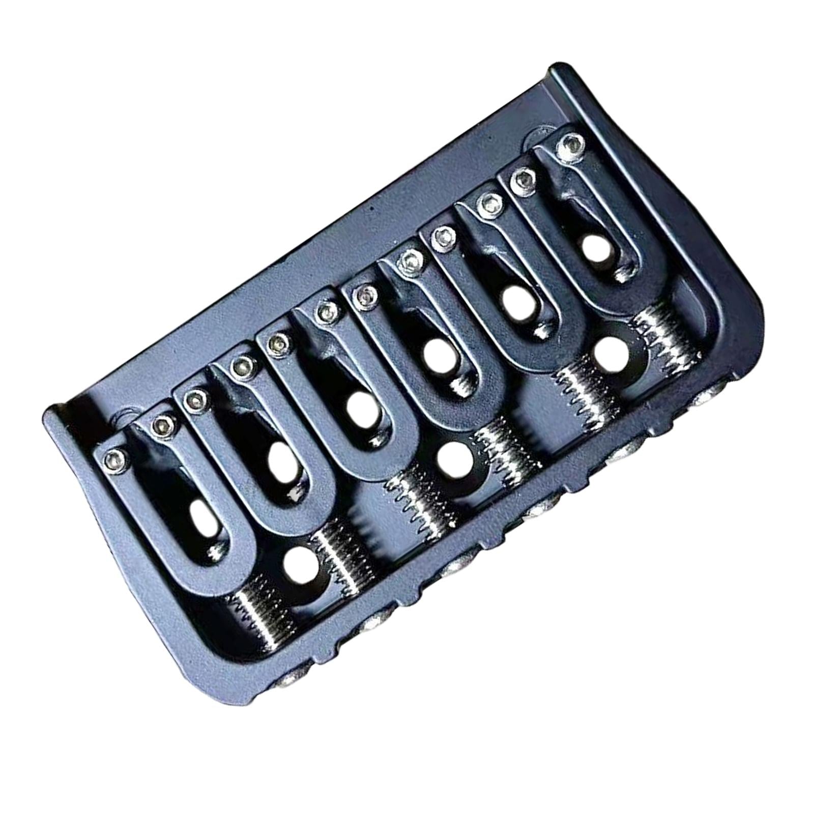 Guitar Fixed Bridge Guitar Tailpiece Replacement for 6 String Guitar Accs Black