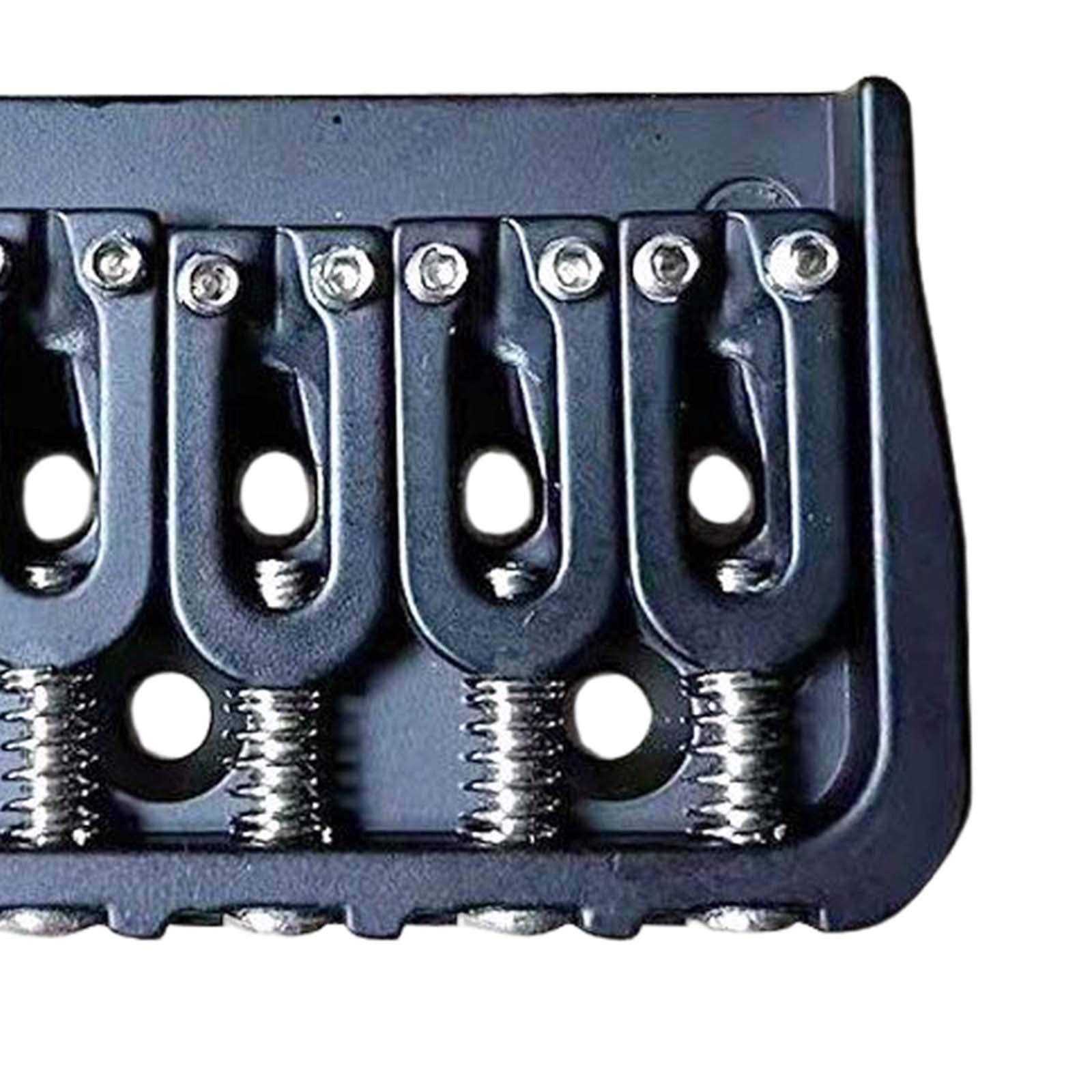 Guitar Fixed Bridge Guitar Tailpiece Replacement for 6 String Guitar Accs Black