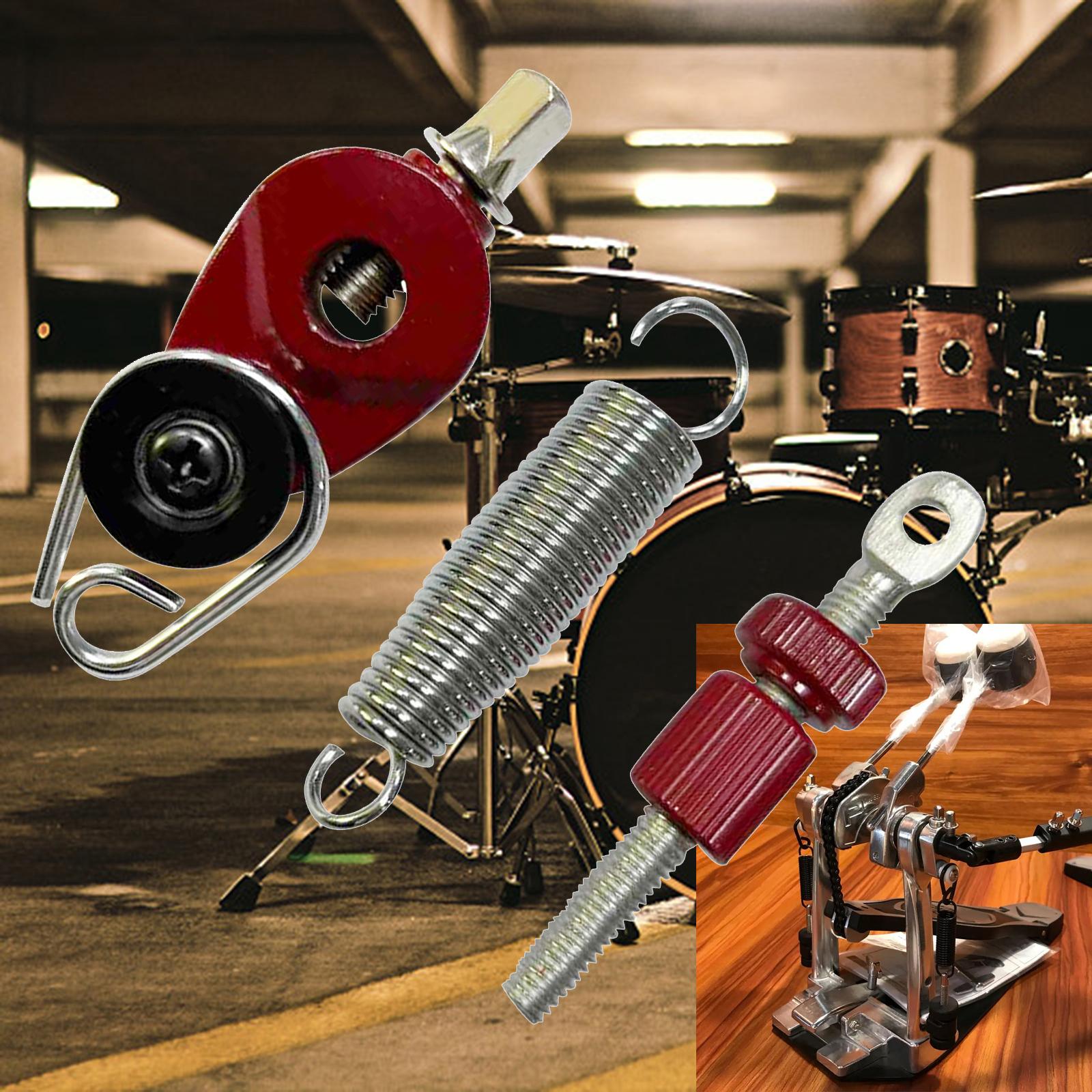 Pedal Spring Tensioner Drum Set Spring for Bass Drum Replacement DIY Parts Red