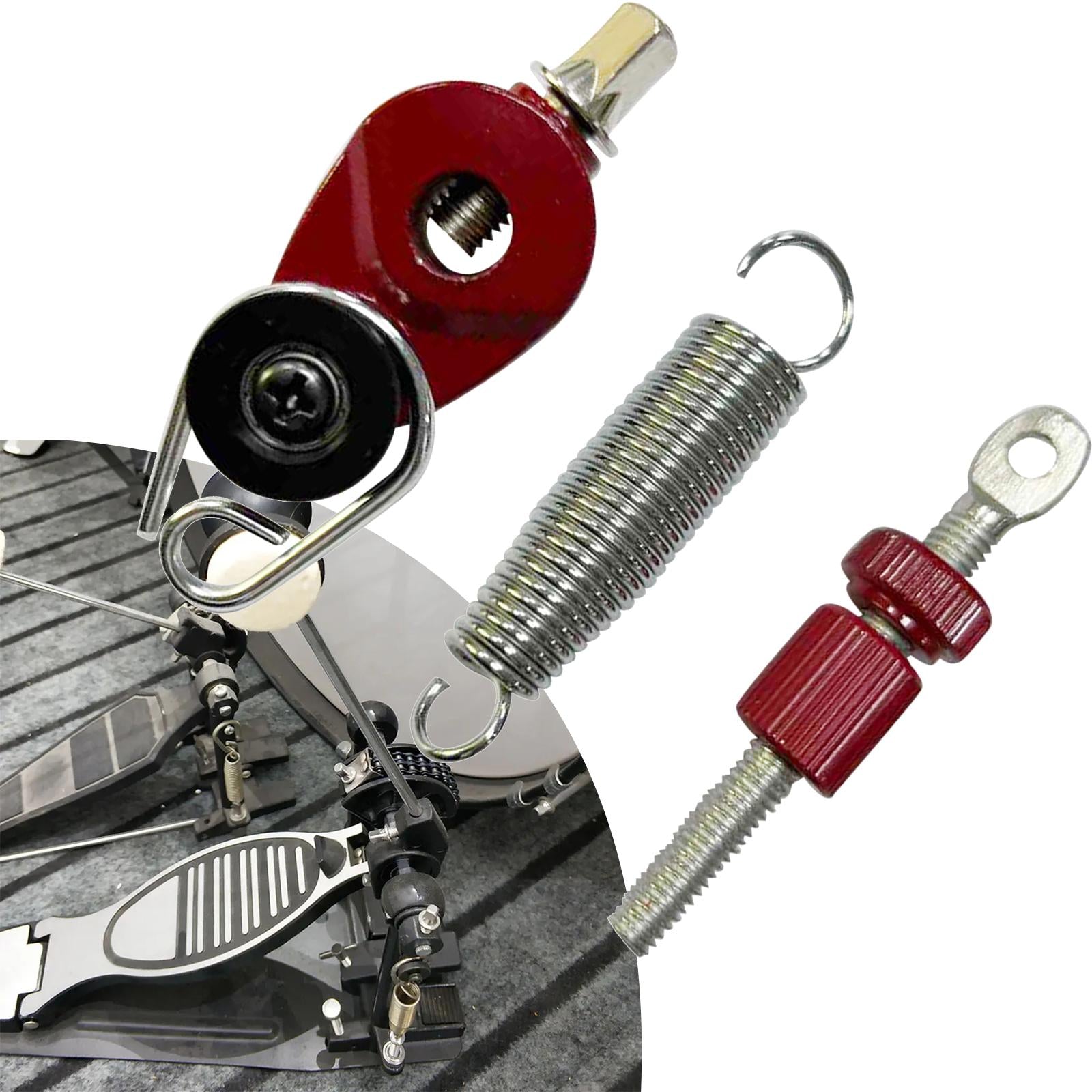 Pedal Spring Tensioner Drum Set Spring for Bass Drum Replacement DIY Parts Red