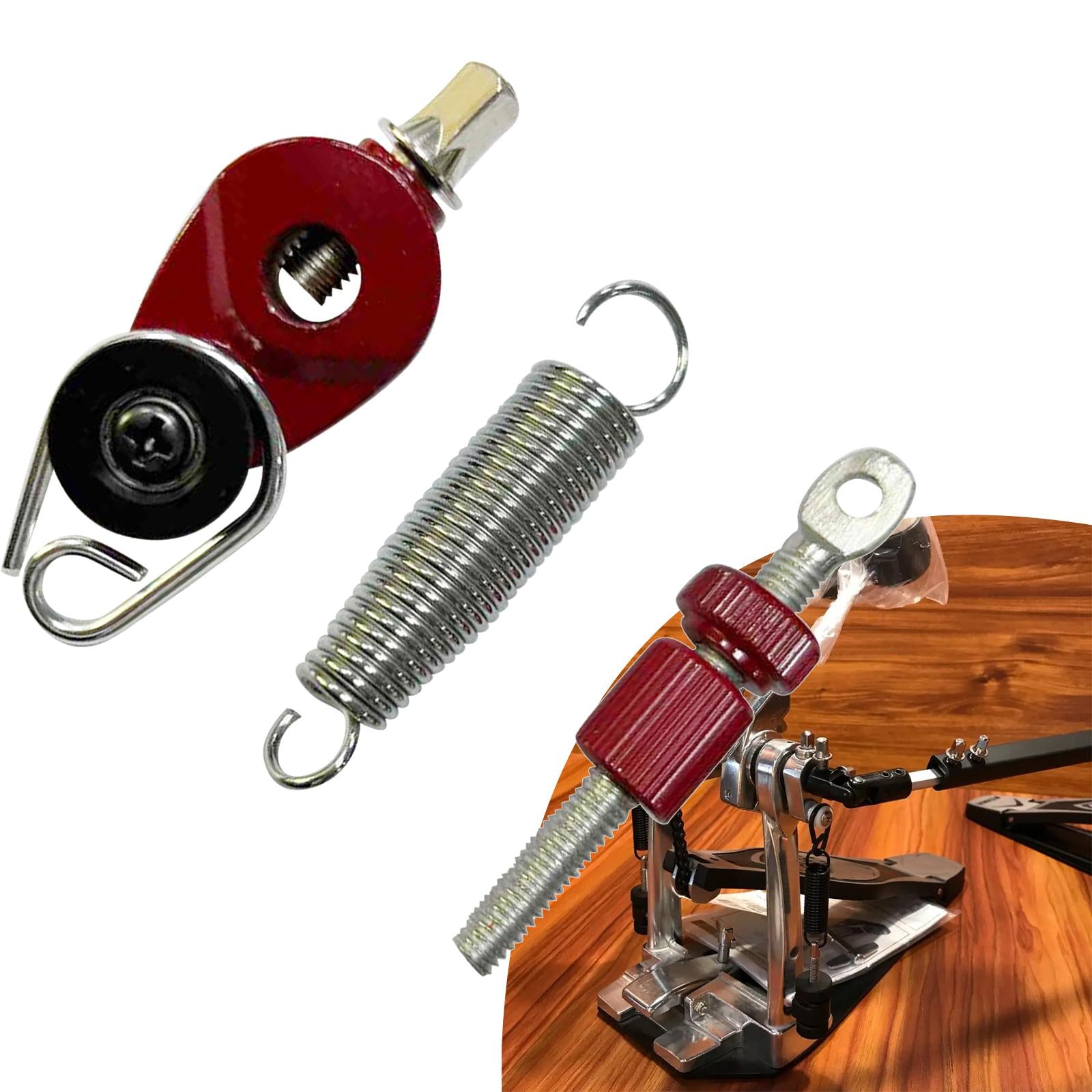 Pedal Spring Tensioner Drum Set Spring for Bass Drum Replacement DIY Parts Red