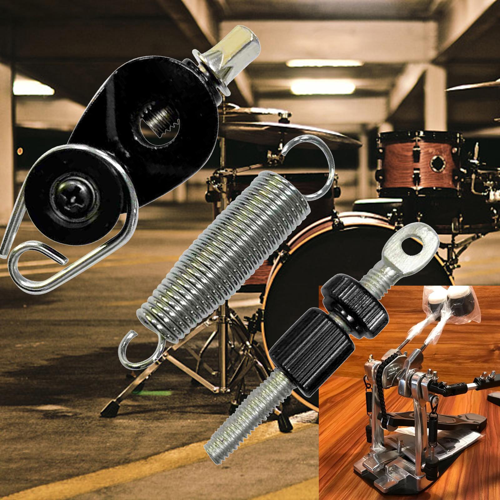 Pedal Spring Tensioner Drum Set Spring for Bass Drum Replacement DIY Parts Black
