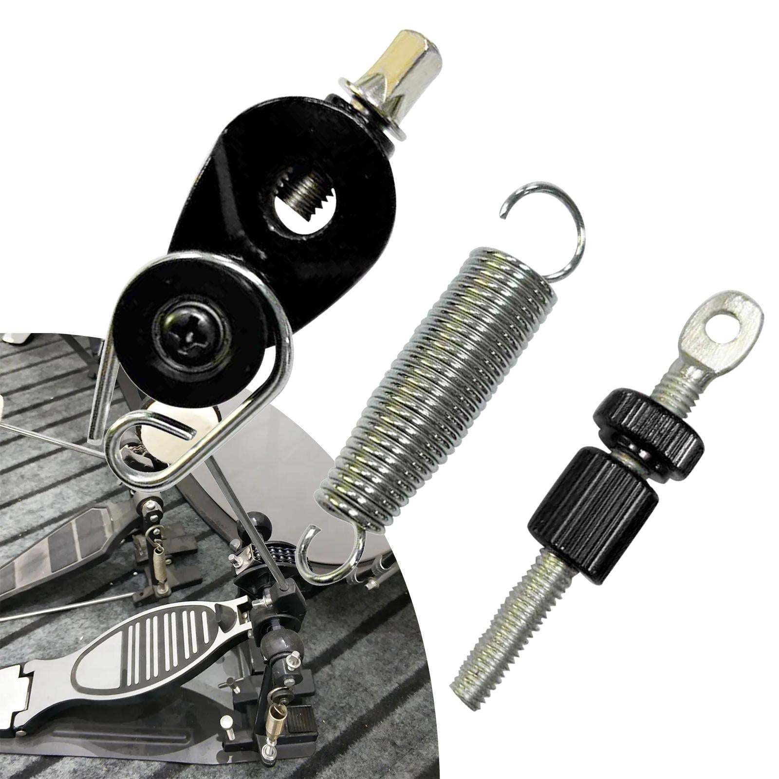 Pedal Spring Tensioner Drum Set Spring for Bass Drum Replacement DIY Parts Black