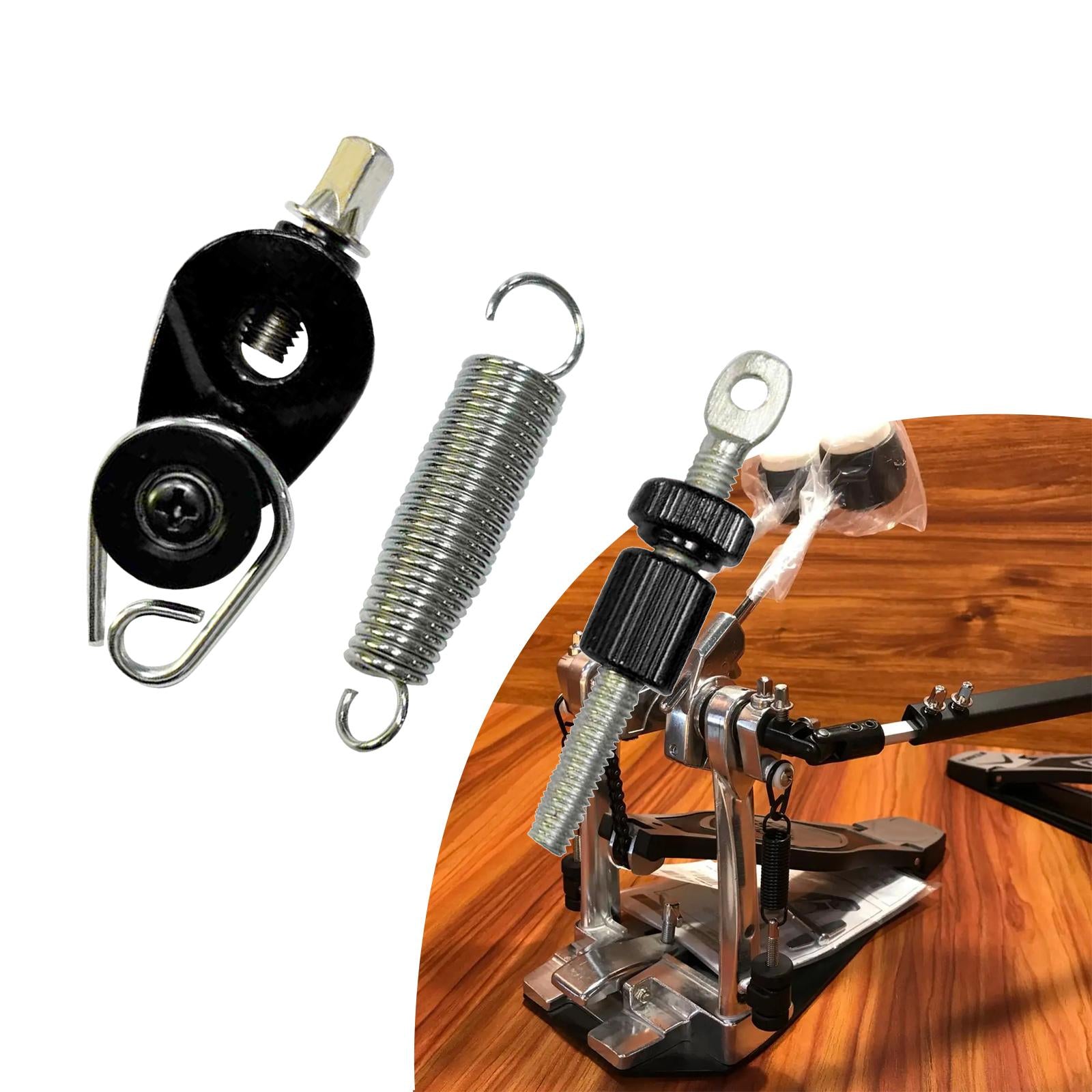 Pedal Spring Tensioner Drum Set Spring for Bass Drum Replacement DIY Parts Black