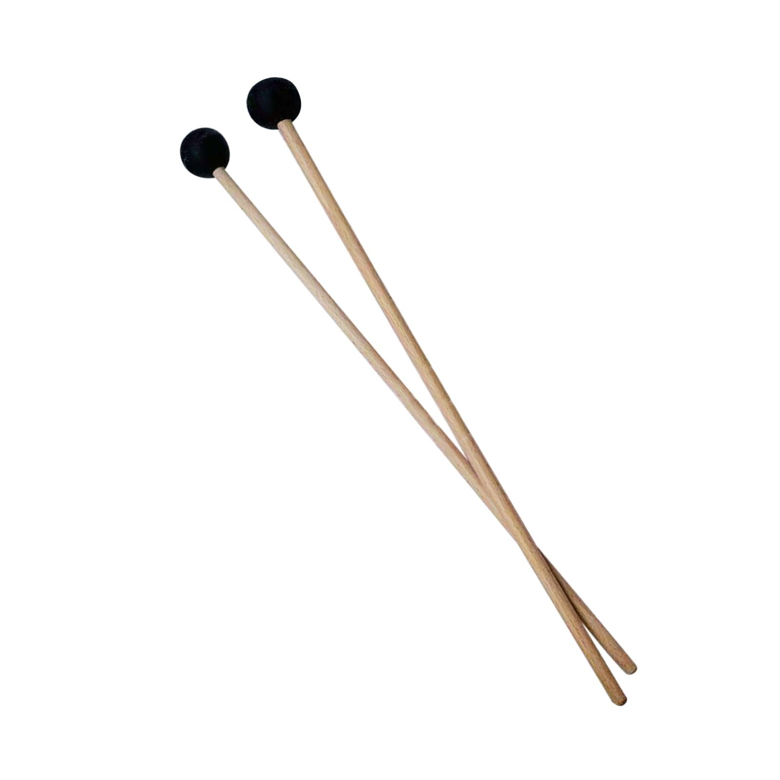 2Pcs Rubber Mallet Percussion Xylophone Bell Mallets for Drummers