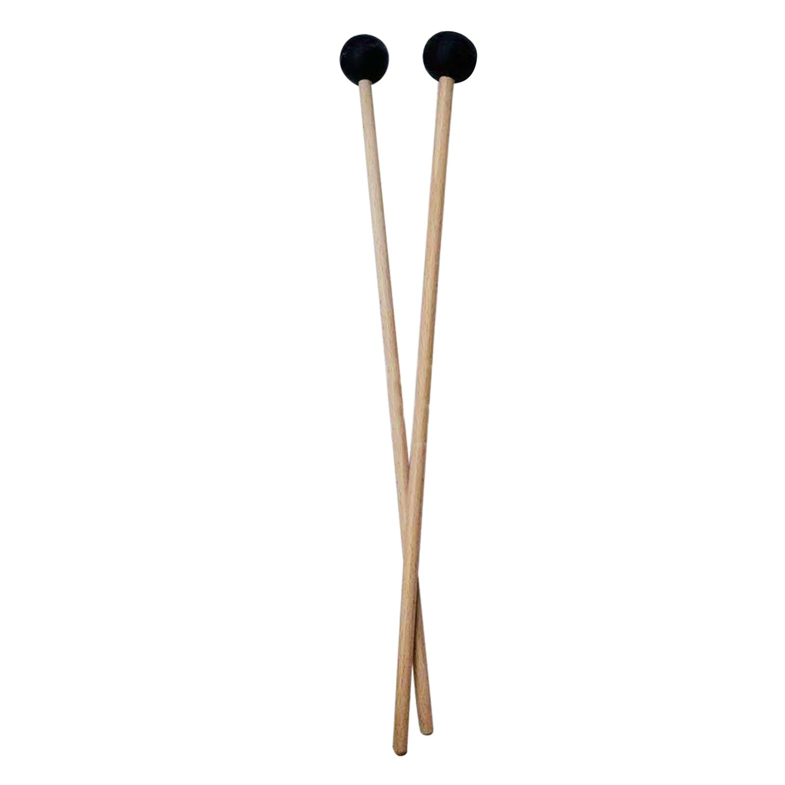 2Pcs Rubber Mallet Percussion Xylophone Bell Mallets for Drummers