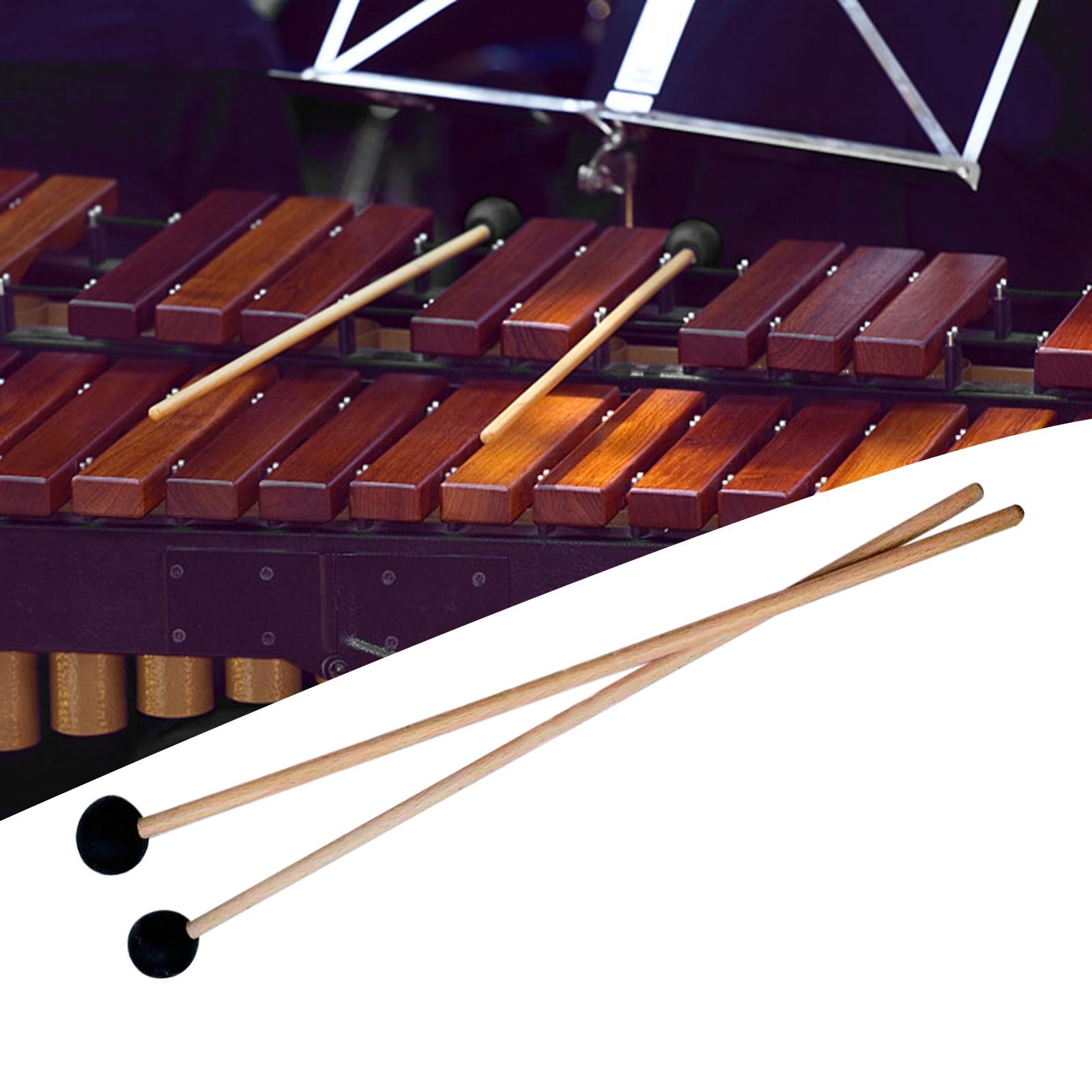 2Pcs Rubber Mallet Percussion Xylophone Bell Mallets for Drummers