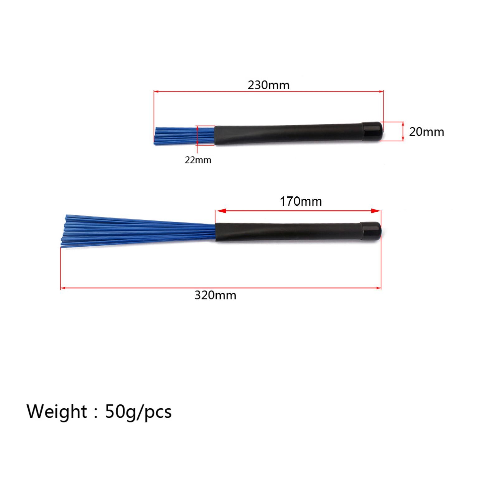 Jazz Drum Brushes Musical Instrument Accessories Blue for Rock Band Drummers