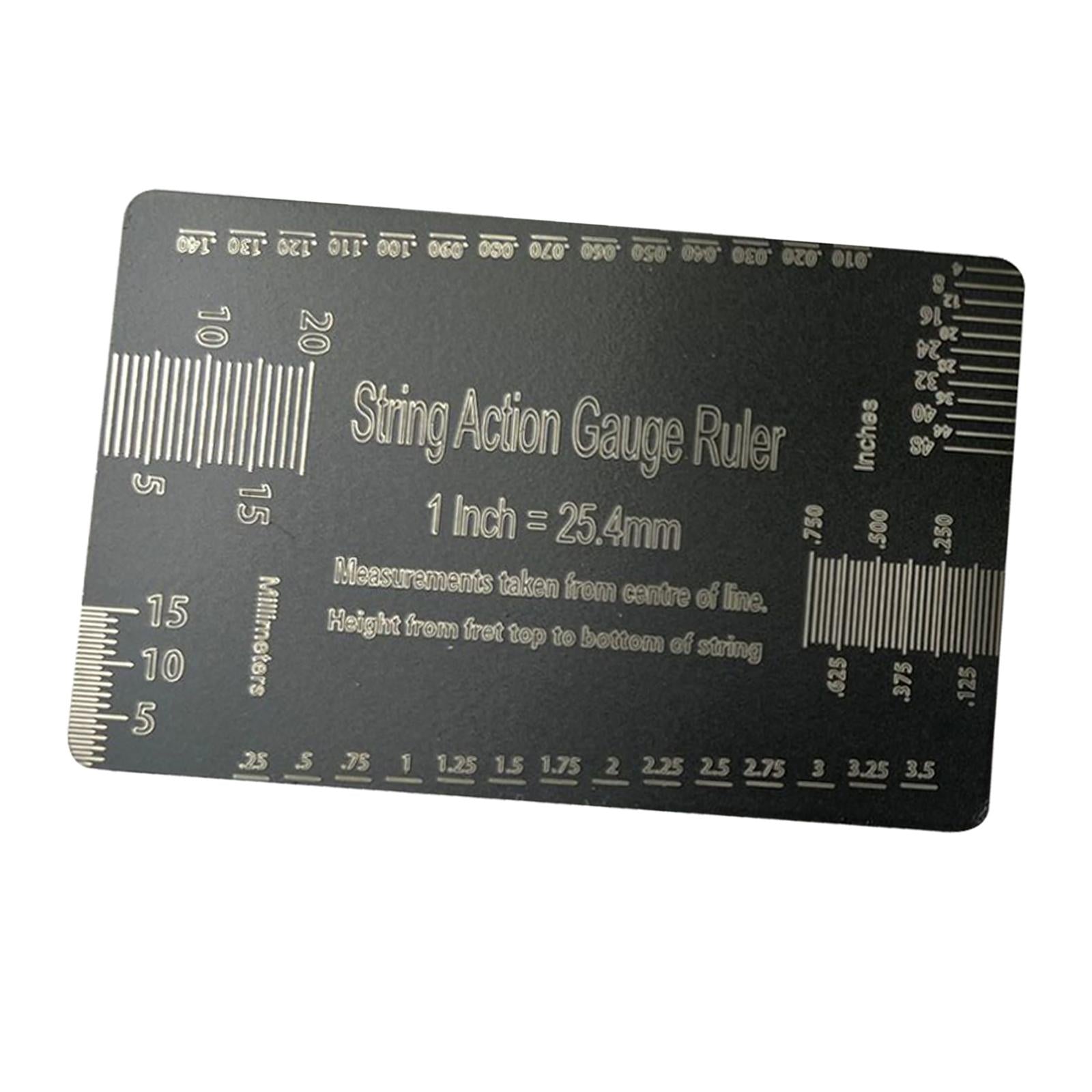 String Action Ruler Gauge Measuring Tool for String Instruments Guitar Bass