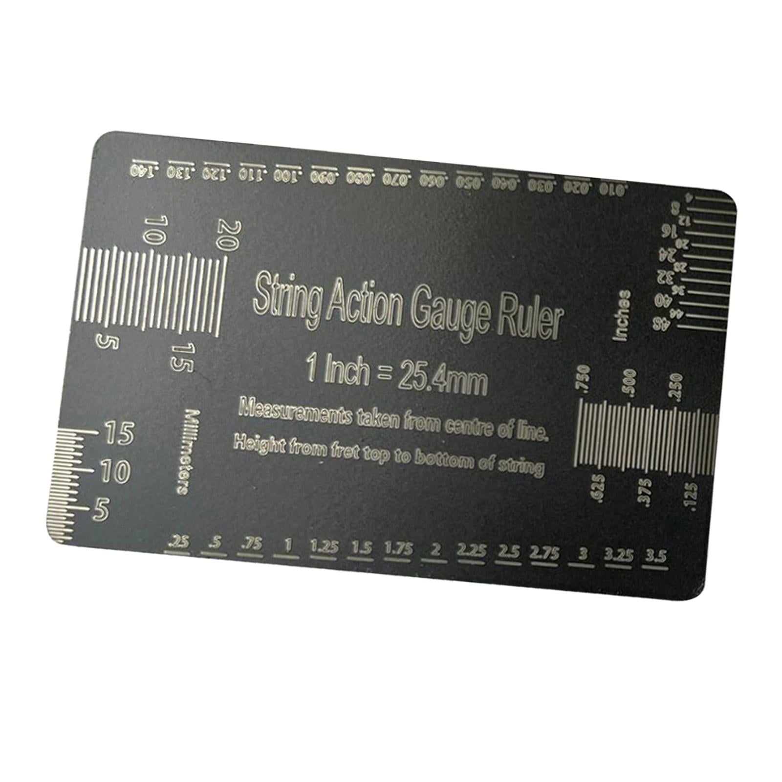 String Action Ruler Gauge Measuring Tool for String Instruments Guitar Bass