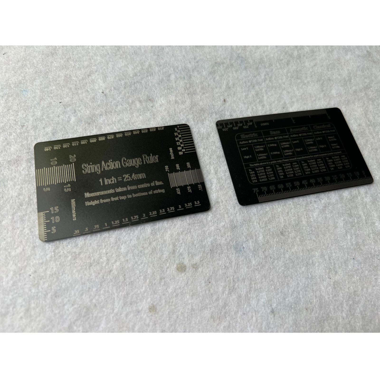 String Action Ruler Gauge Measuring Tool for String Instruments Guitar Bass