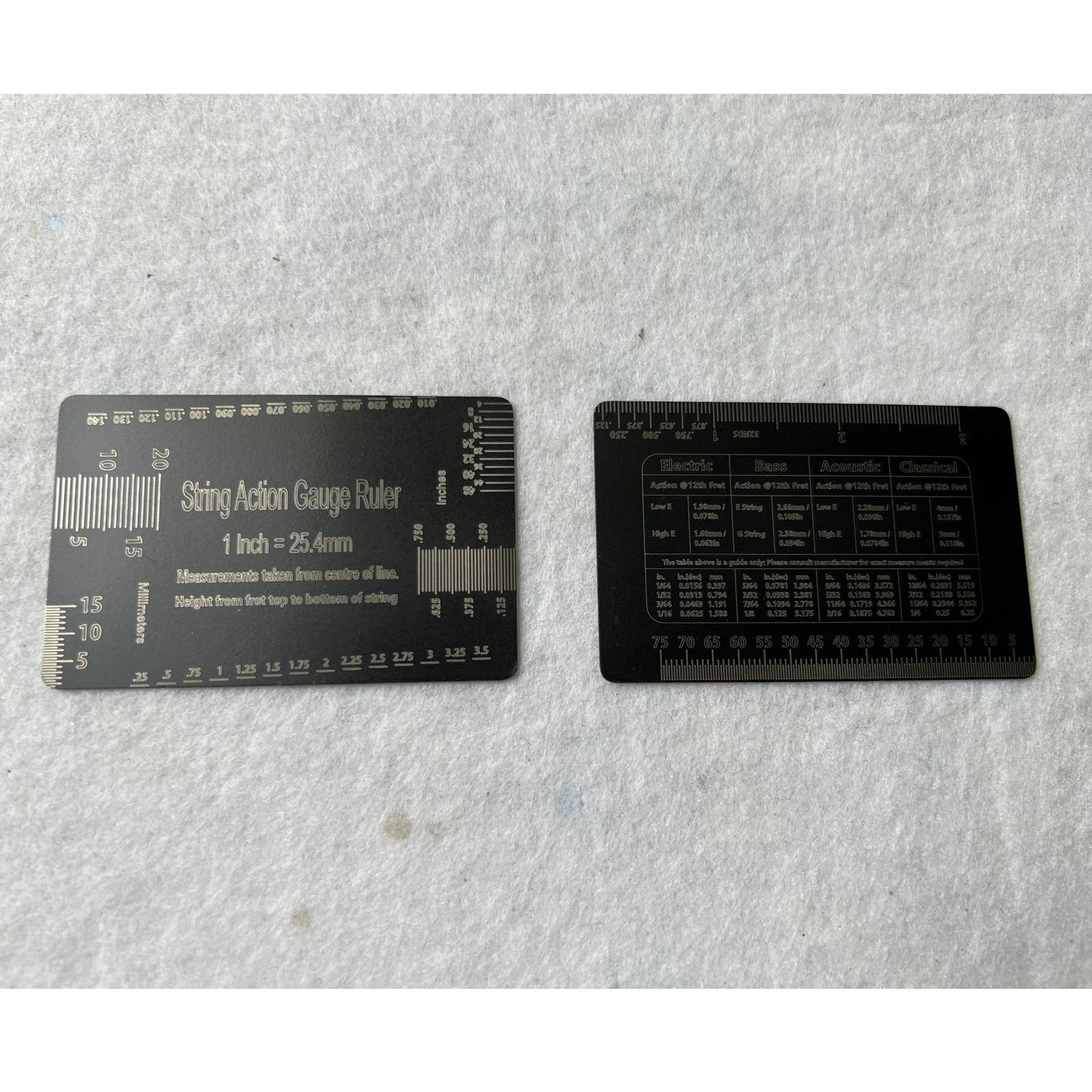 String Action Ruler Gauge Measuring Tool for String Instruments Guitar Bass